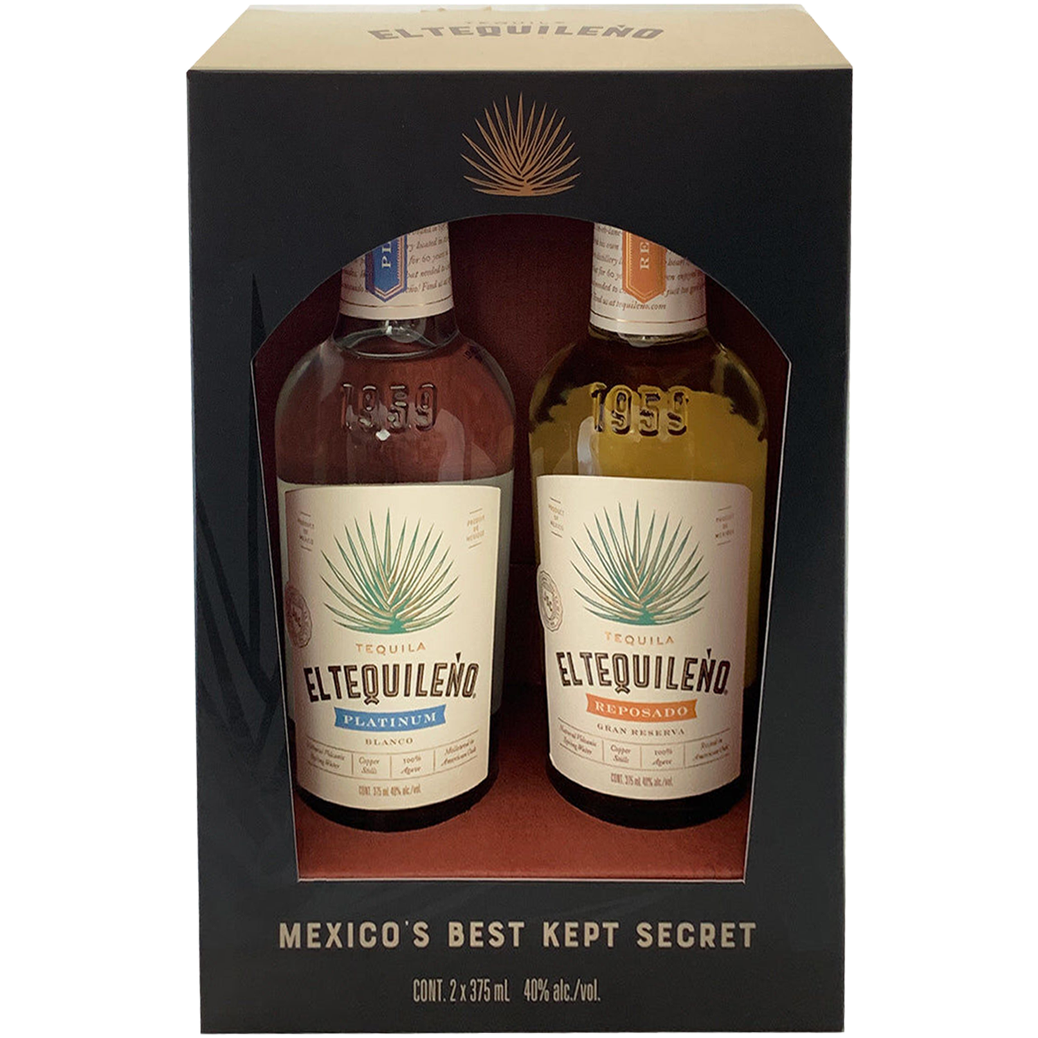 El Tequileño Tequila Gift Pack 2 Bottles (375mL)