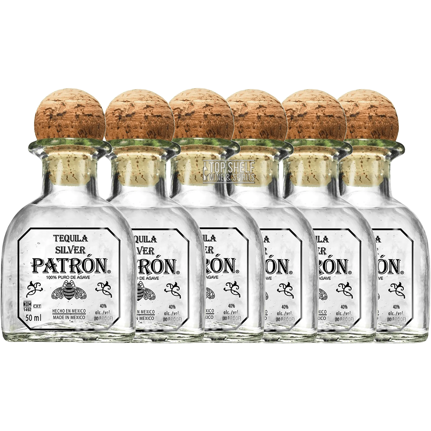 Patrón Silver Tequila 50mL Sleeve (6 bottles)