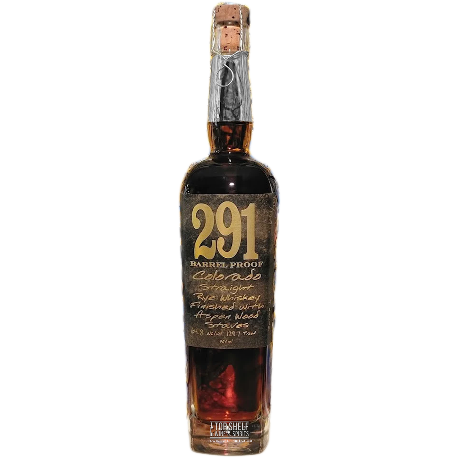 291 Colorado Barrel Proof Straight Rye Whiskey