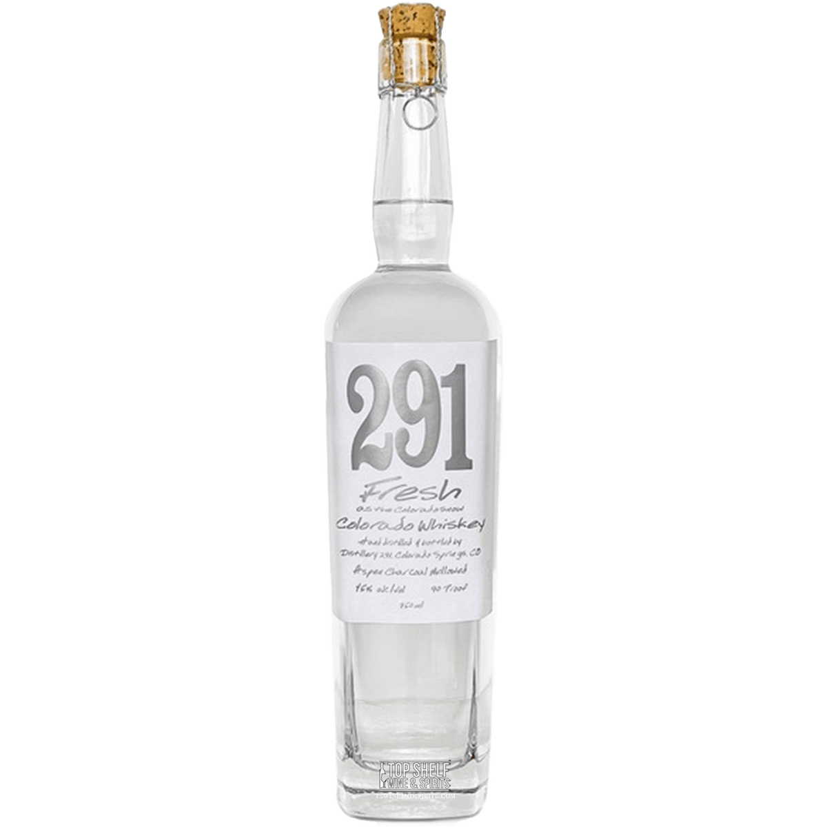 291 Colorado Fresh Whiskey, a clear small batch American whiskey, ideal for cocktails with floral and citrus tasting notes.