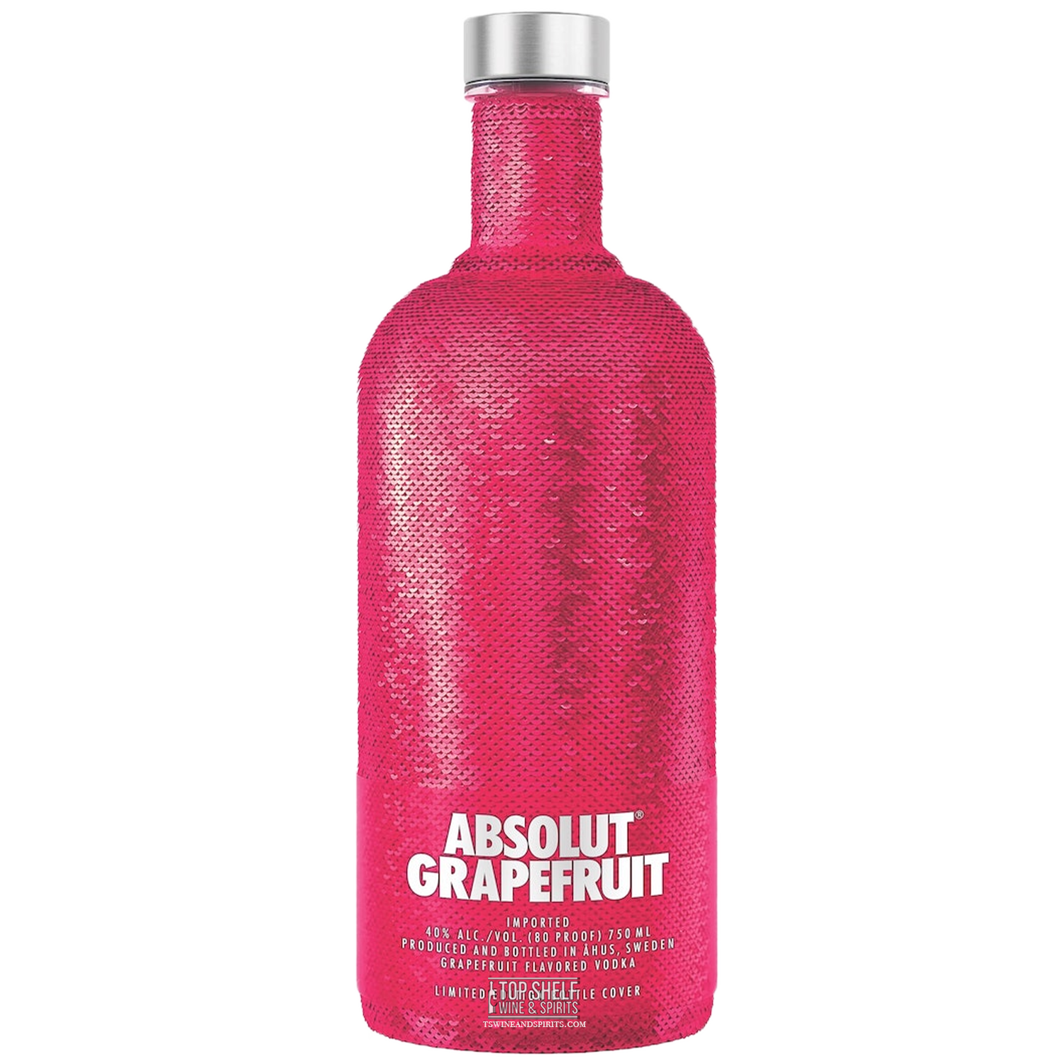 Absolut Grapefruit Pink Sequin Limited Edition Bottle