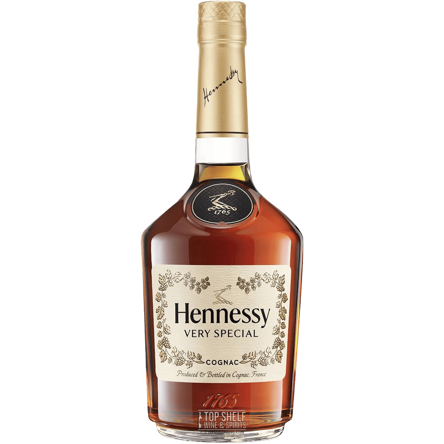 Hennessy Very Special V.S Cognac bottle showcasing its rich amber color and elegant label.