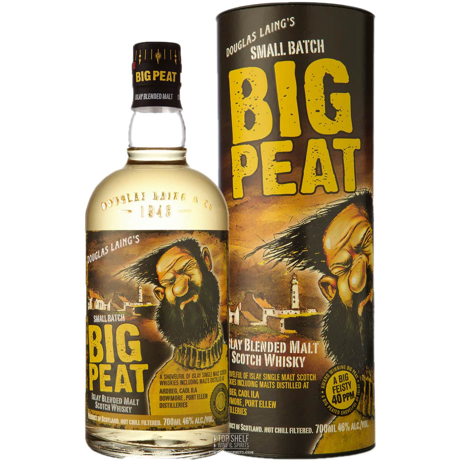Big peat whisky islay blended malt scotch whisky 