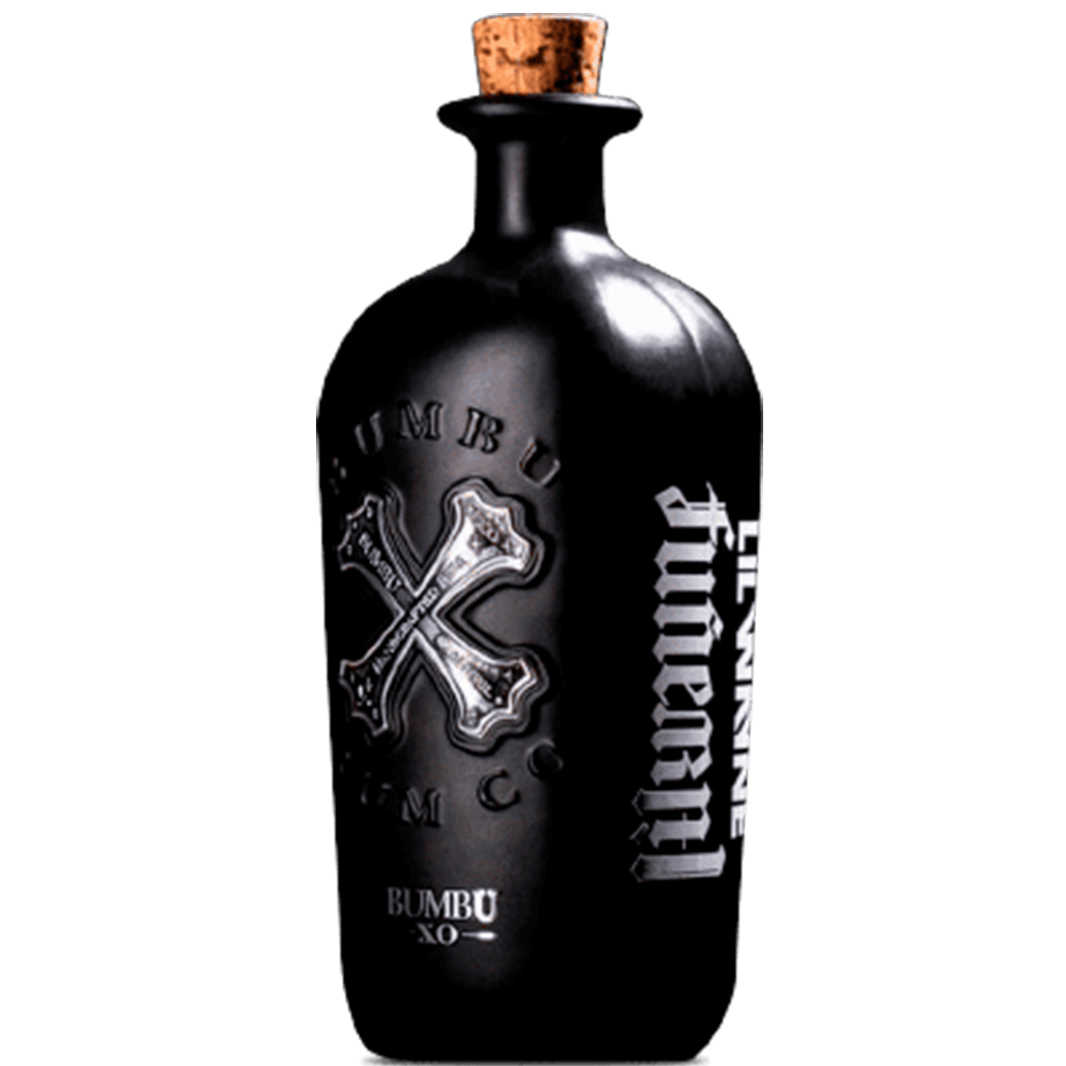Bumbu XO Lil Wayne Funeral Rum limited edition bottle aged 18 years, featuring artist logo and album title.
