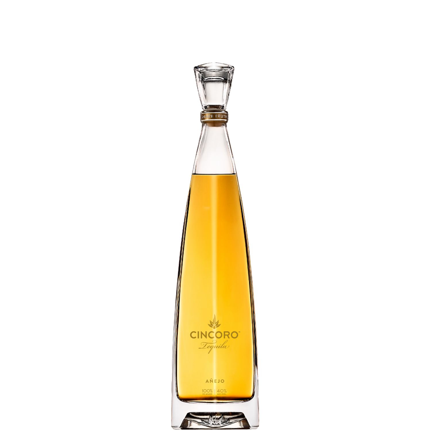 Cincoro Añejo Tequila bottle 375mL showcasing rich amber color and elegant design.