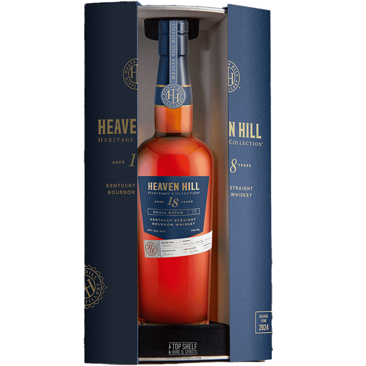 Heaven Hill Heritage Collection 18 Year Old Kentucky Straight Bourbon, premium whiskey in elegant packaging.
