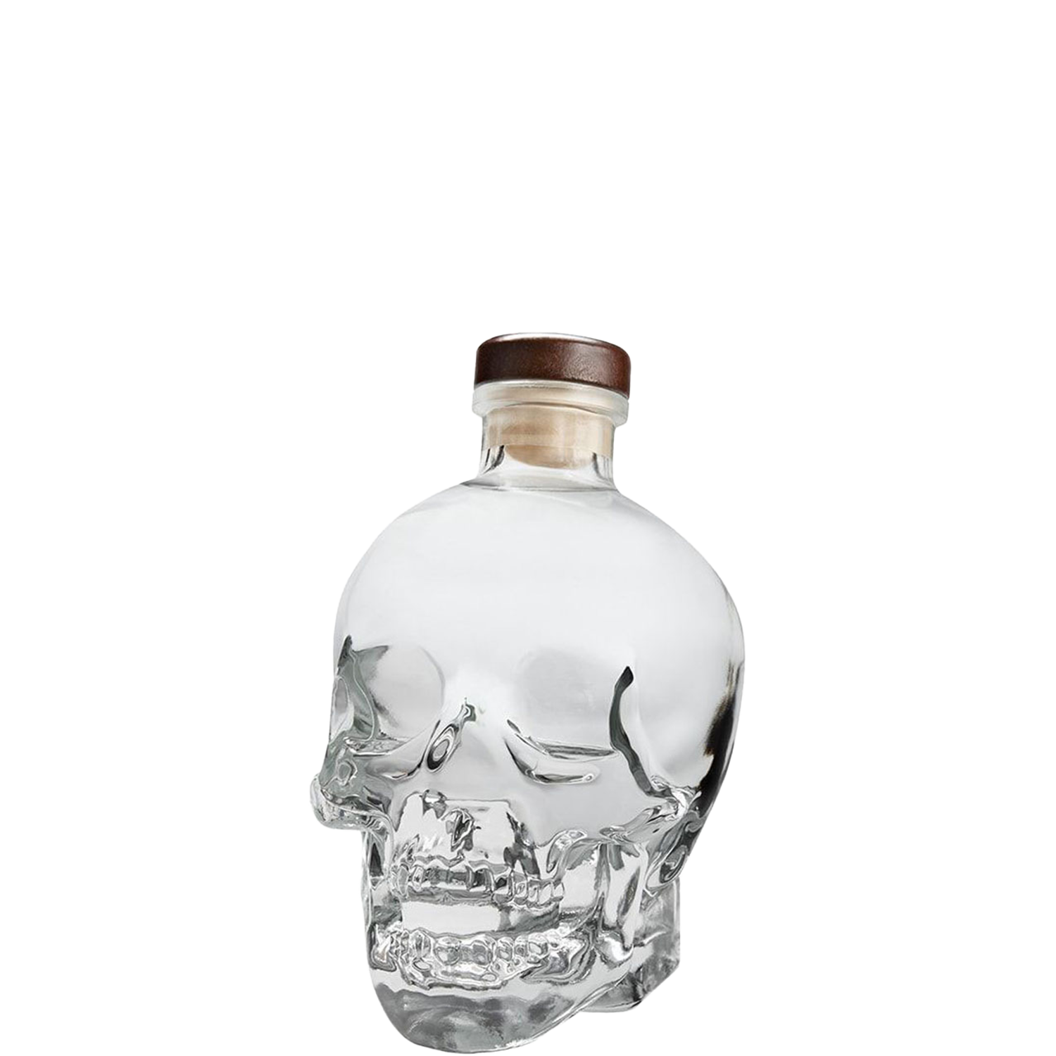 Crystal Head Vodka 50mL miniature bottle in a unique skull design, showcasing its clear, colorless spirit.