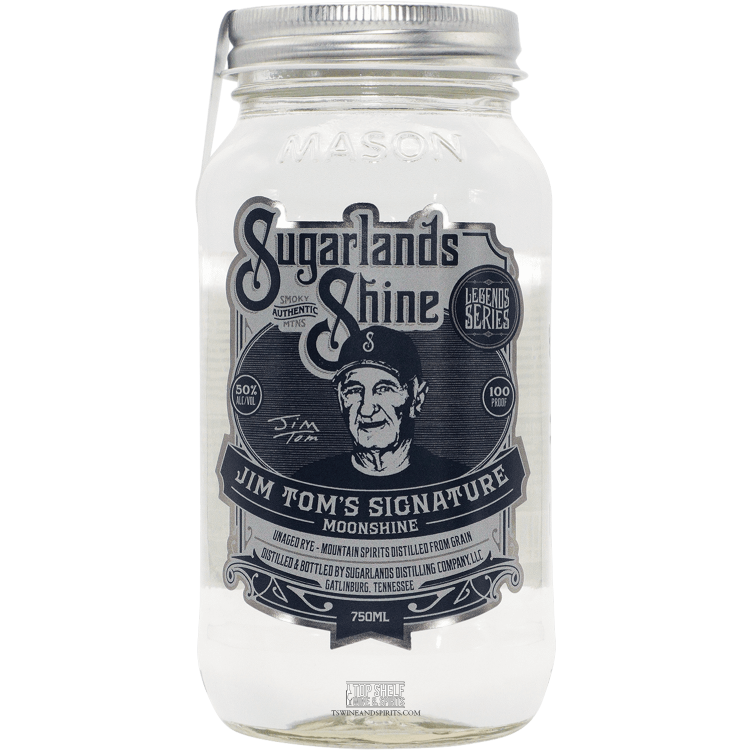 Sugarlands Shine Jim Tom Hendrick's Unaged Rye Moonshine