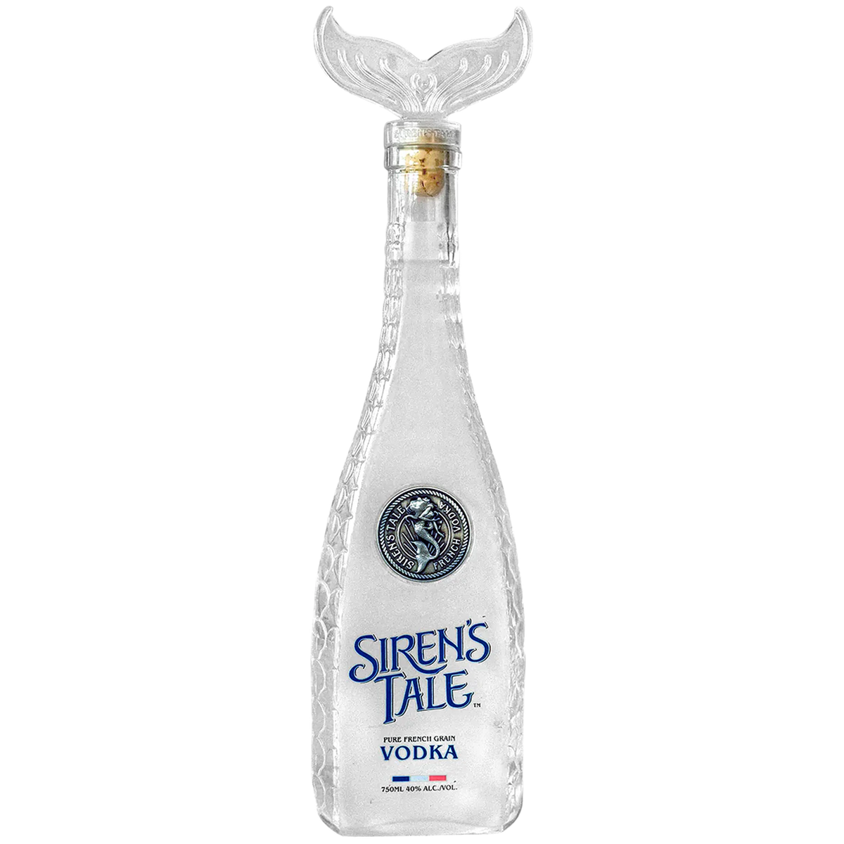 Siren's Tale French Vodka limited edition tail bottle, showcasing elegance and refined design.
