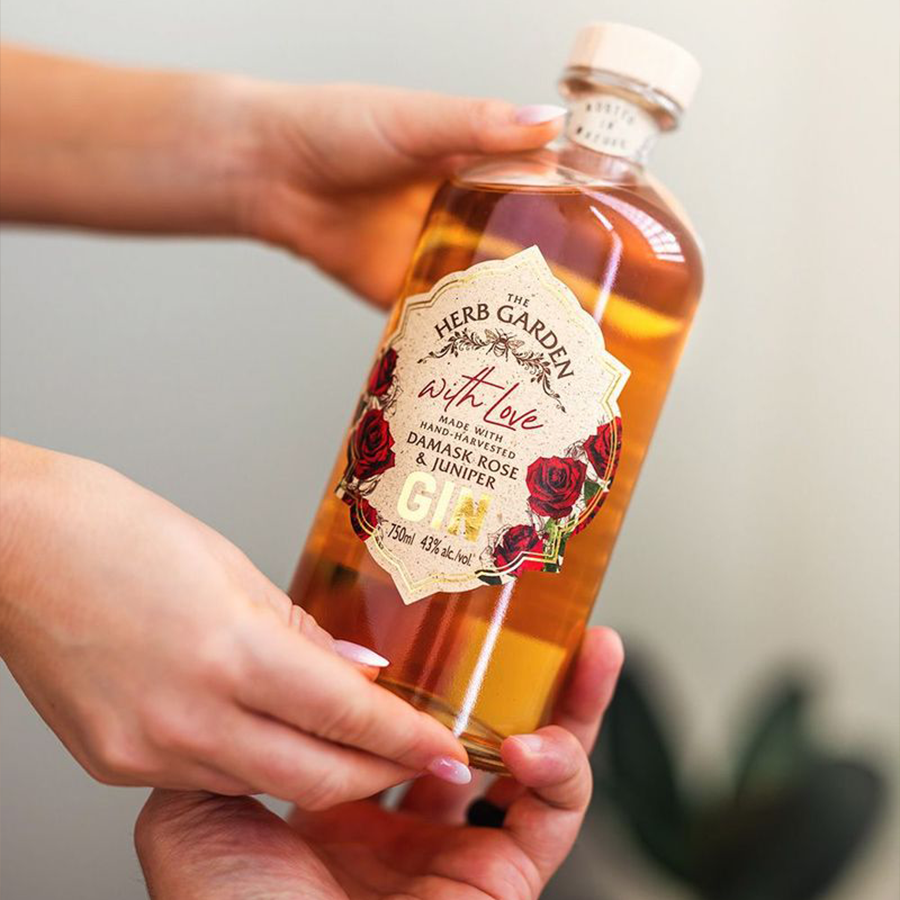 The Herb Garden Damask Rose & Juniper 'With Love' Gin