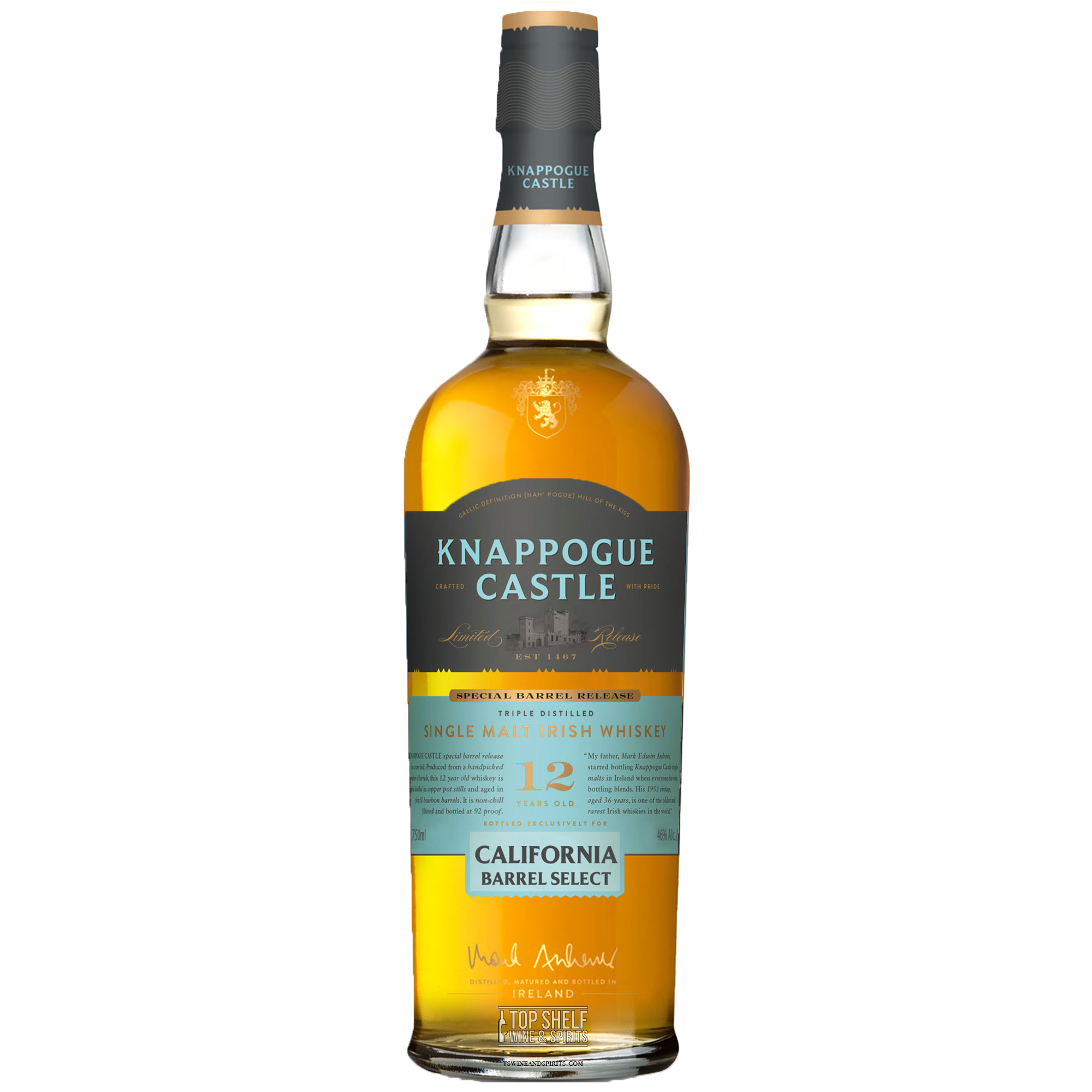 Knappogue Castle 12 Year California Barrel Select Single Malt