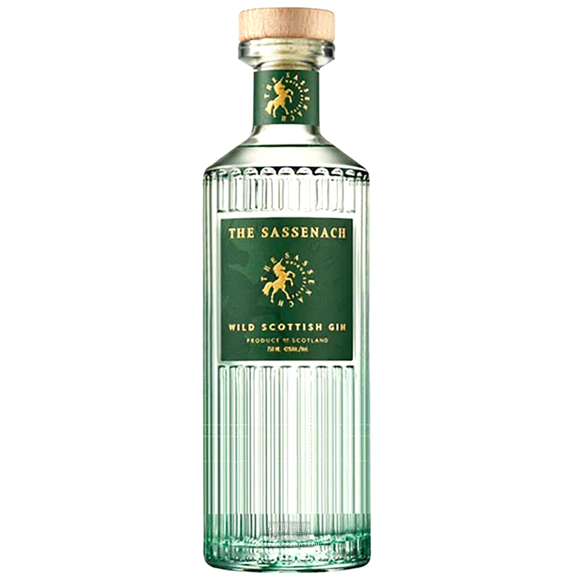 Sassenach Wild Scottish Gin bottle showcasing its vibrant design, reflecting Scotland's wild nature and unique botanicals.