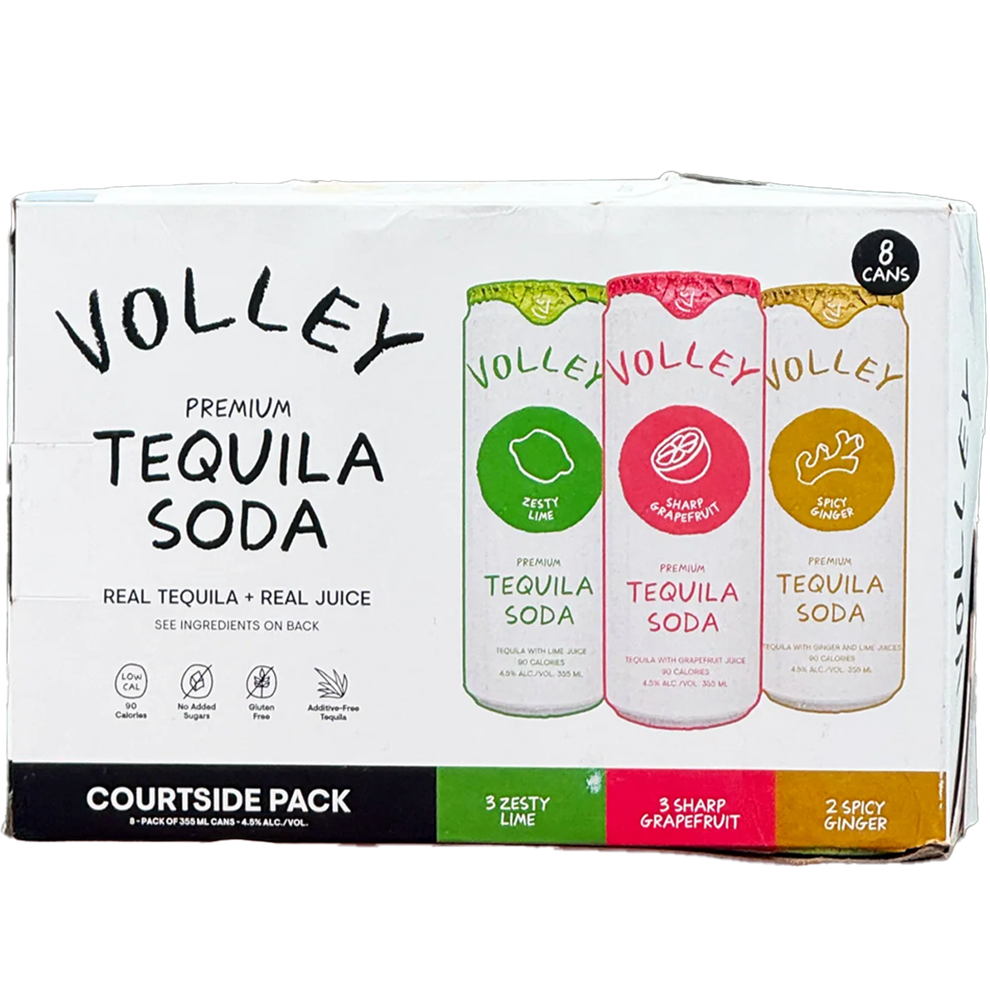 Volley Tequila Soda Courtside Variety (8 pack)