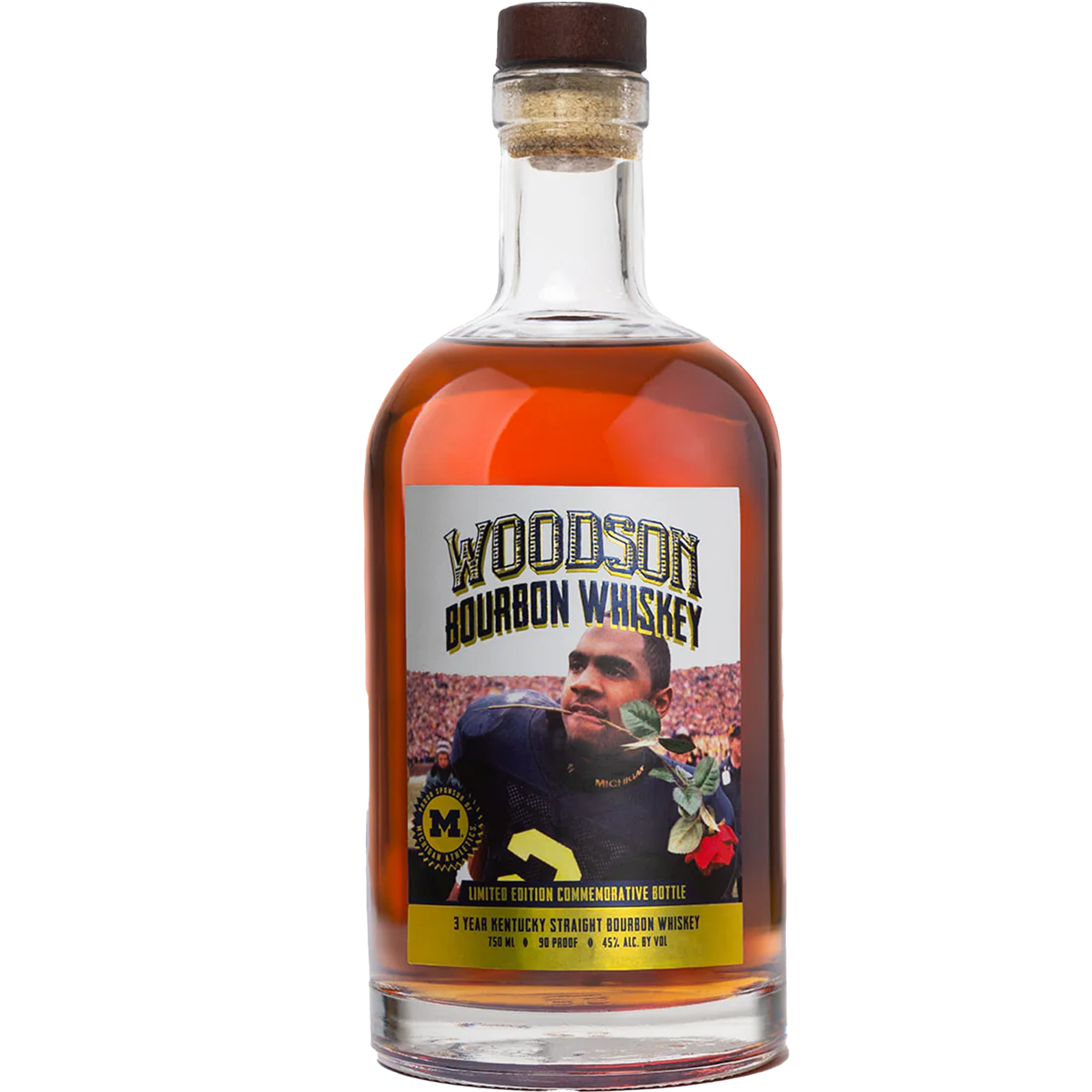 Woodson 'Rose in Mouth' Limited Edition Bourbon bottle, Kentucky Straight Bourbon, 90 proof, 3 year aged.