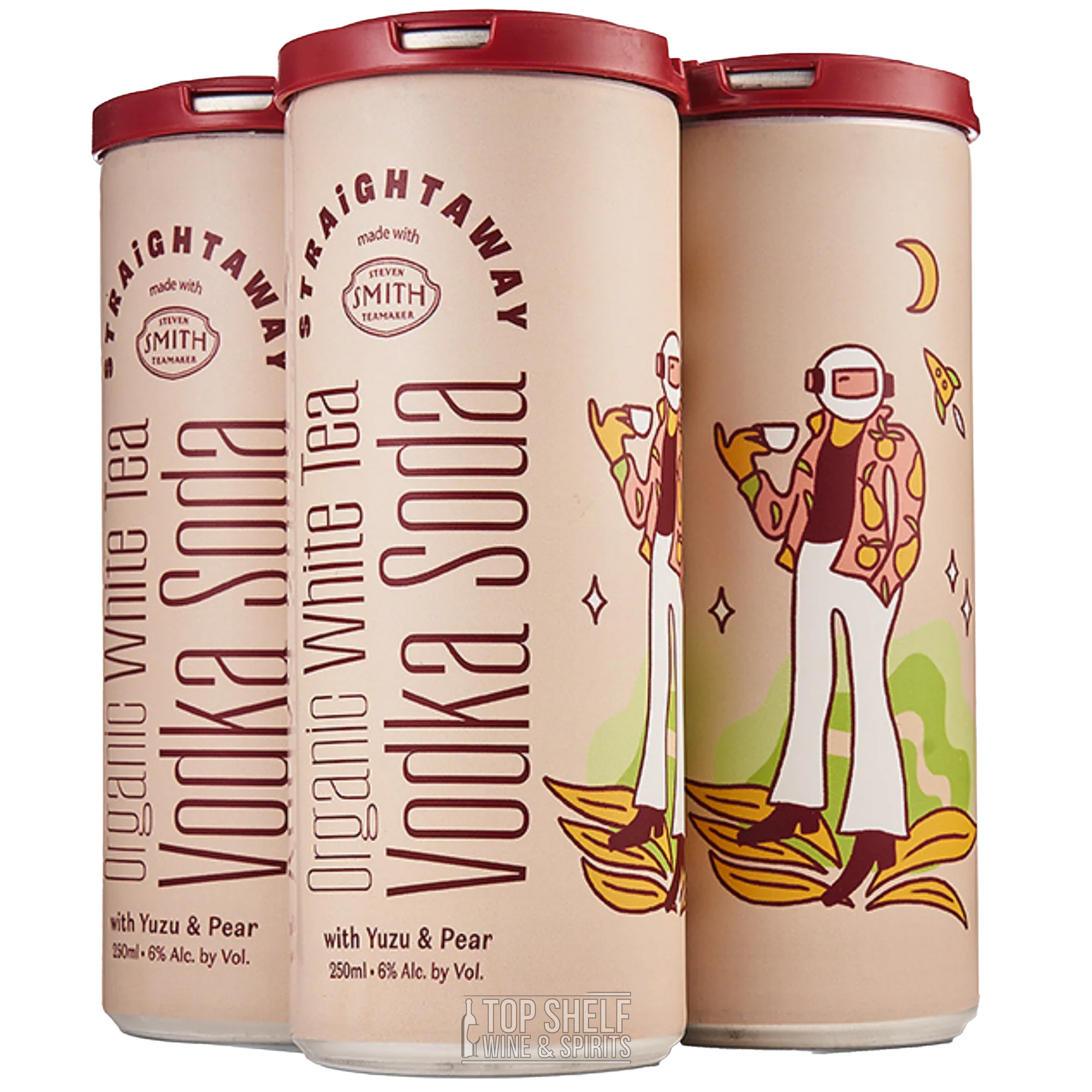Straightaway Organic White Tea Vodka Soda 4 Pack