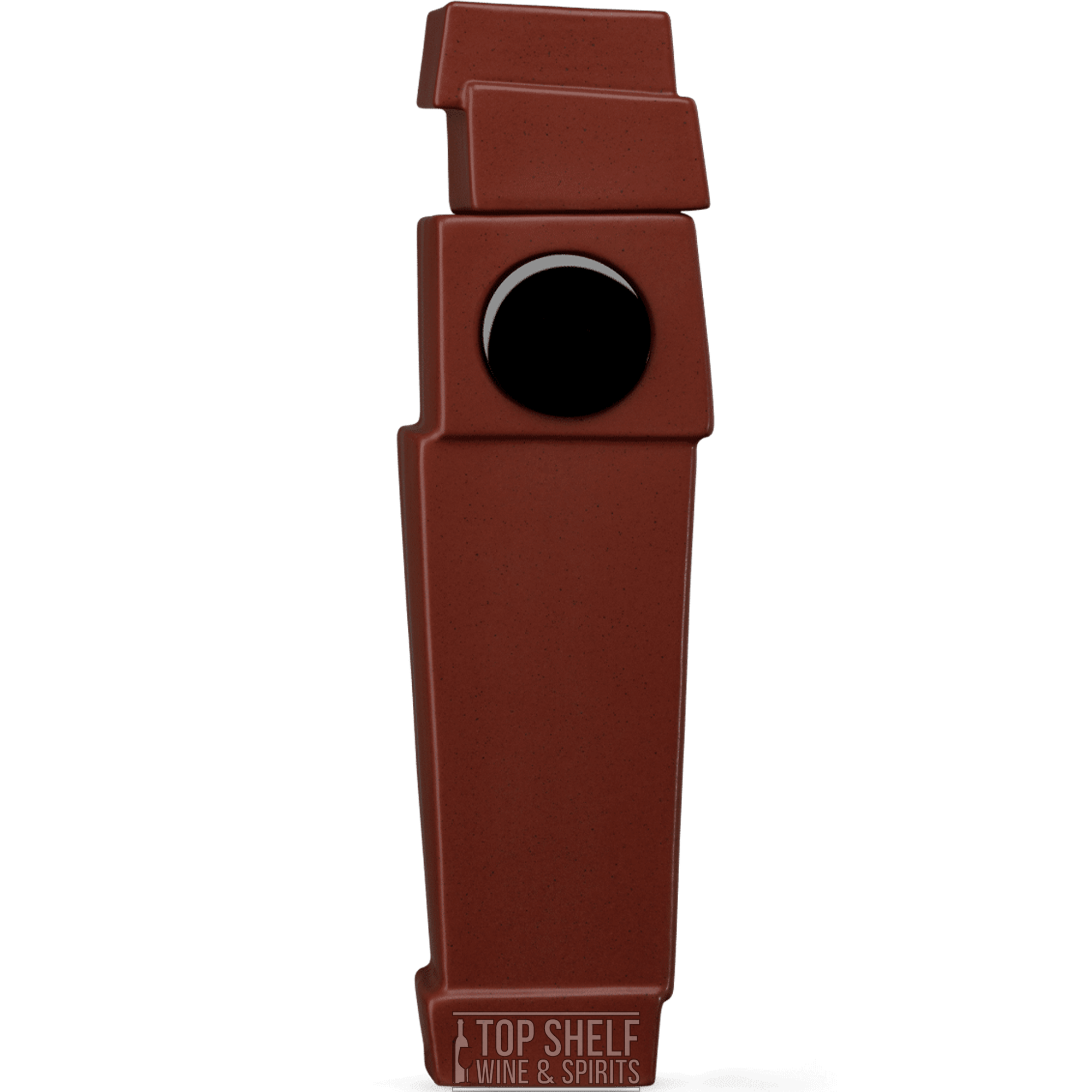 Casa Obsidiana Añejo Tequila bottle with rich red color, symbolizing Mexican volcanic culture and craftsmanship.