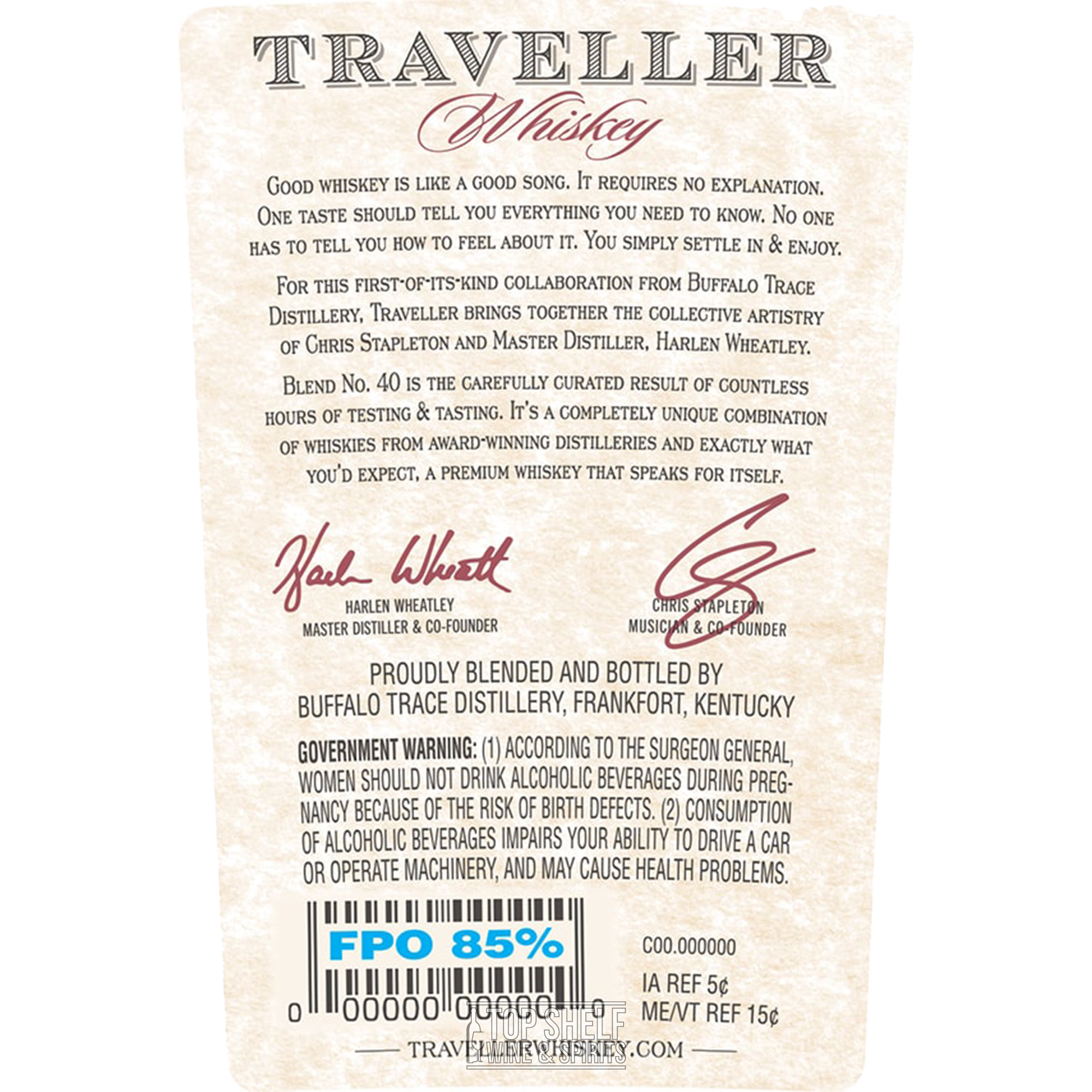 Traveller Whiskey Blend No. 40 Chris Stapleton