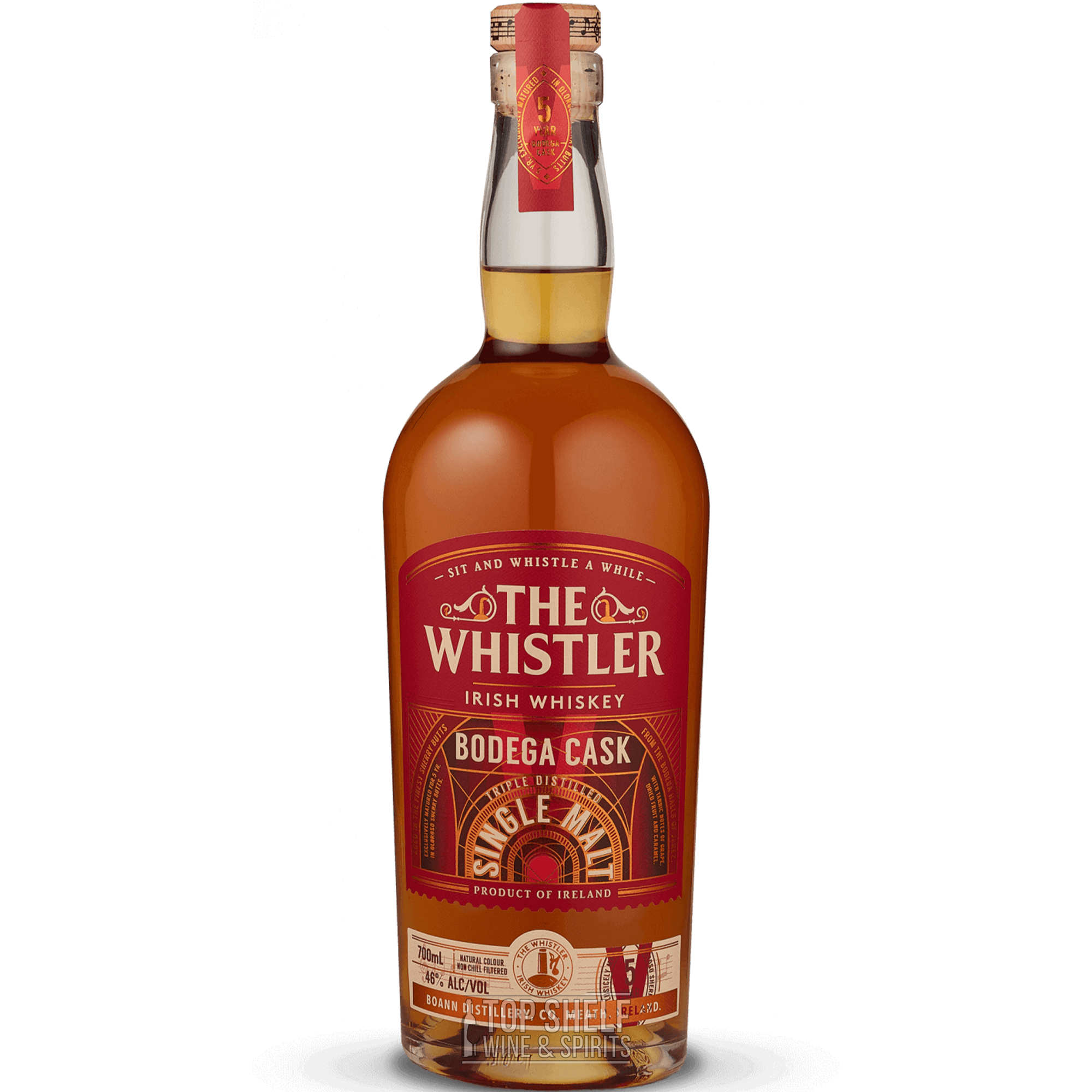 The Whistler 5 Year Bodega Cask Single Malt Irish Whiskey