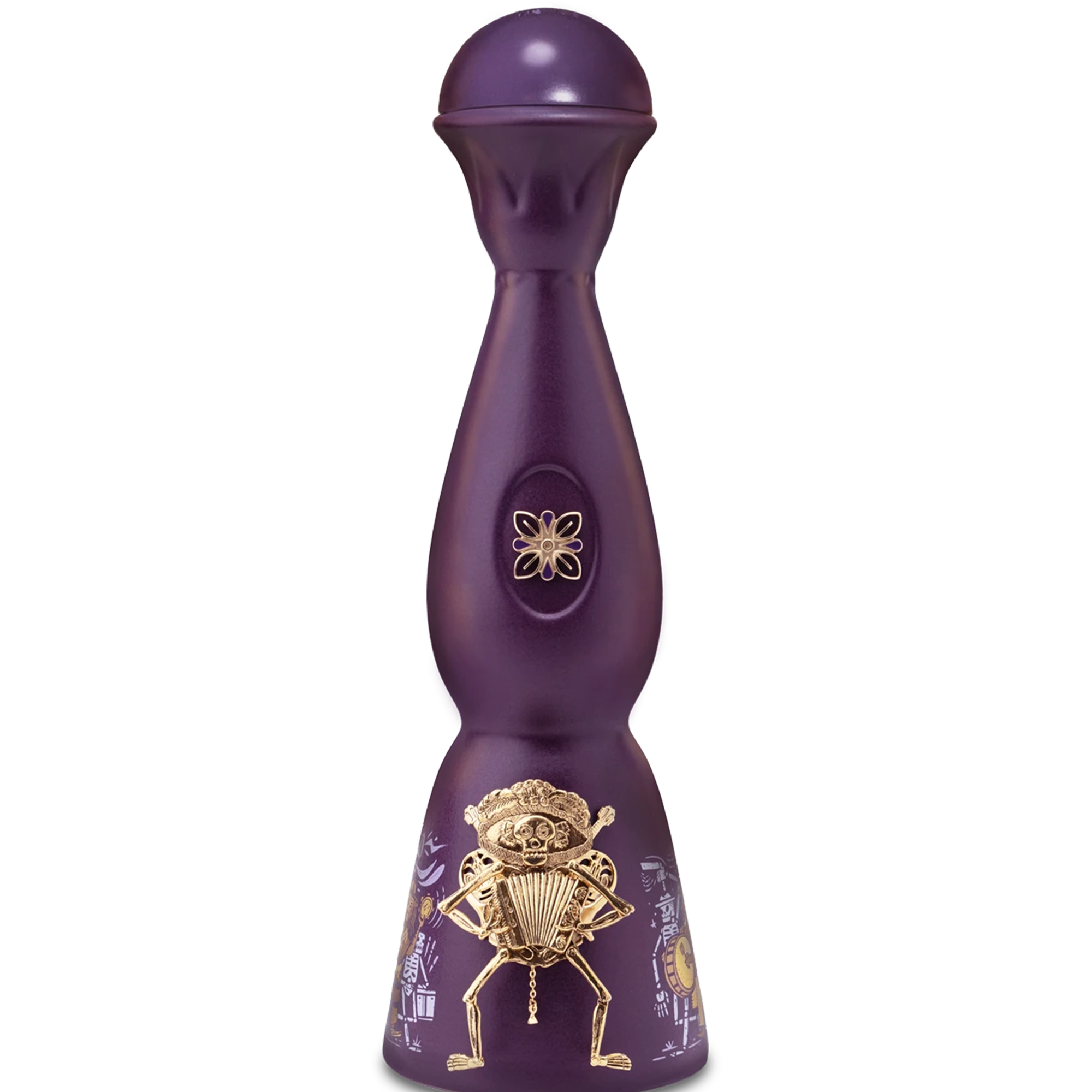 Clase Azul Día de Muertos Limited Edition Añejo Tequila bottle with intricate design and golden details.