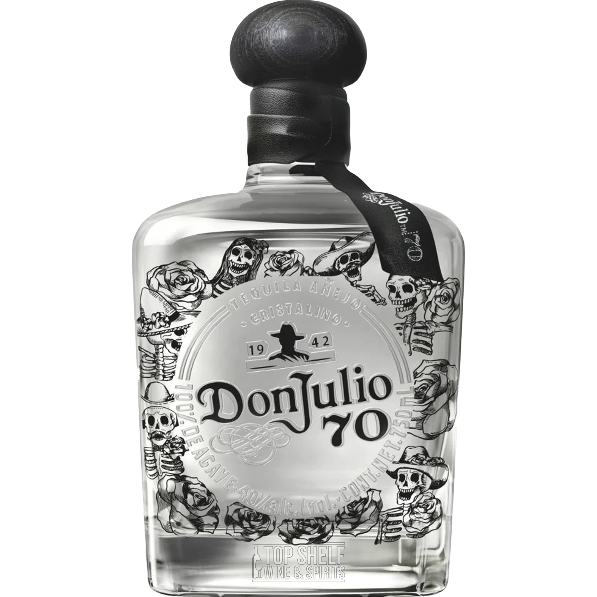 Don Julio 70 Dia De Los Muertos Tequila bottle featuring unique art and design, celebrating luxury craft tequila.