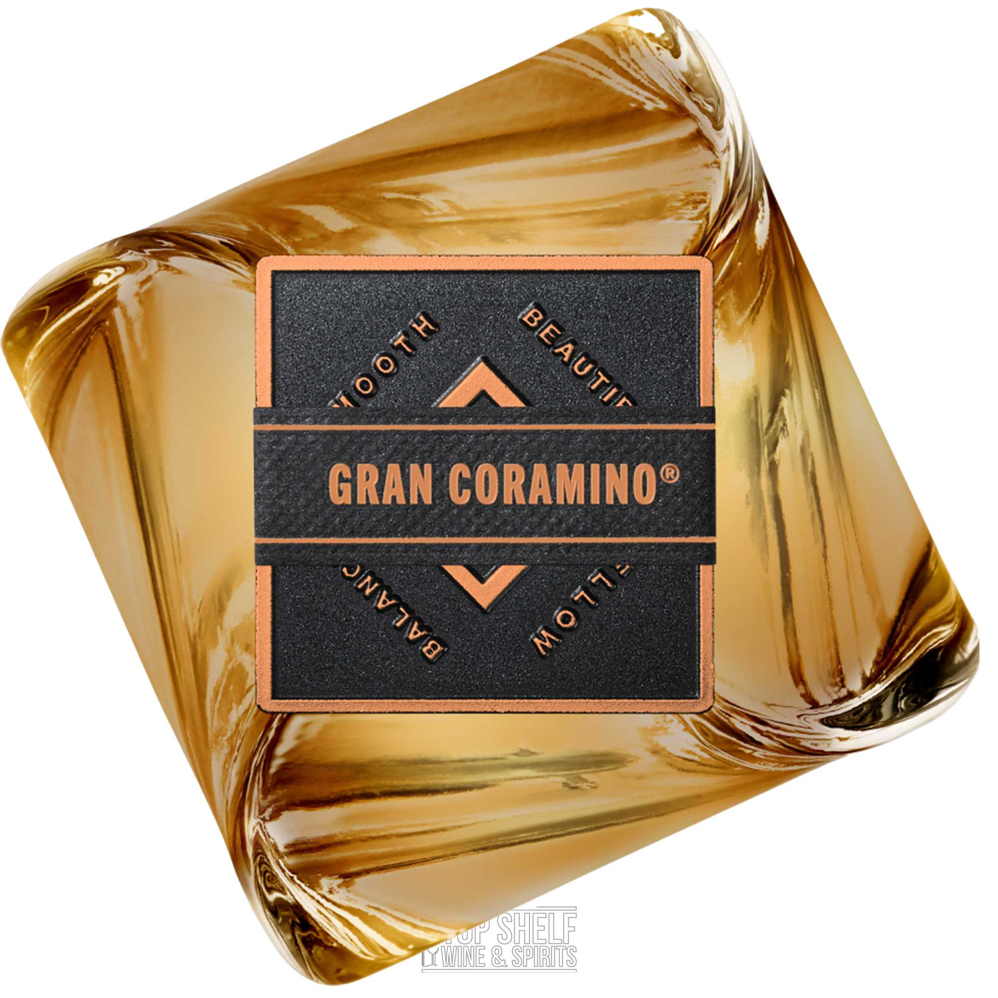 Gran Coramino Reposado Tequila bottle featuring golden honey color and intricate label design.