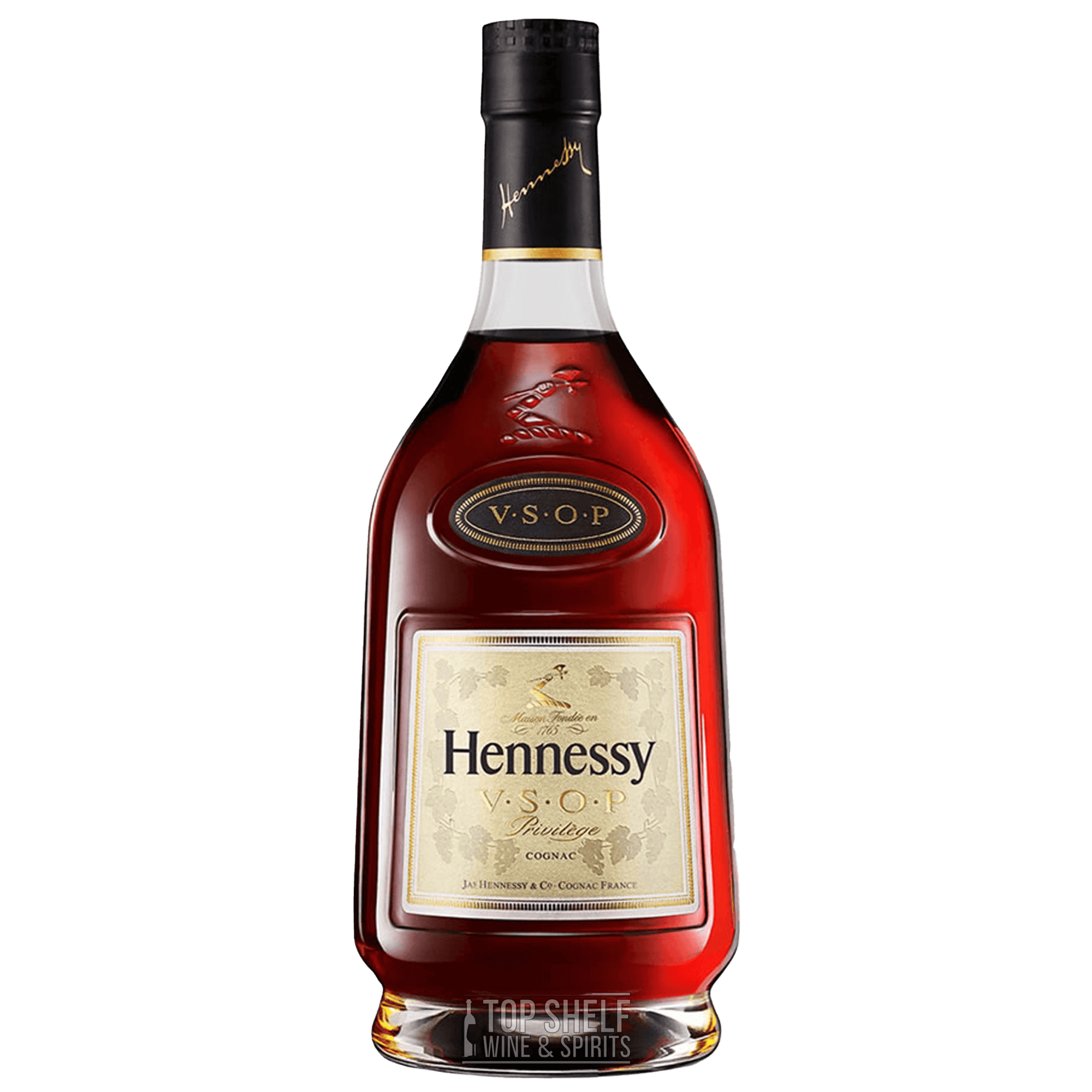 Hennessy VSOP Privilège 1.75L bottle showcasing its rich color and elegant label, a premium balanced cognac.