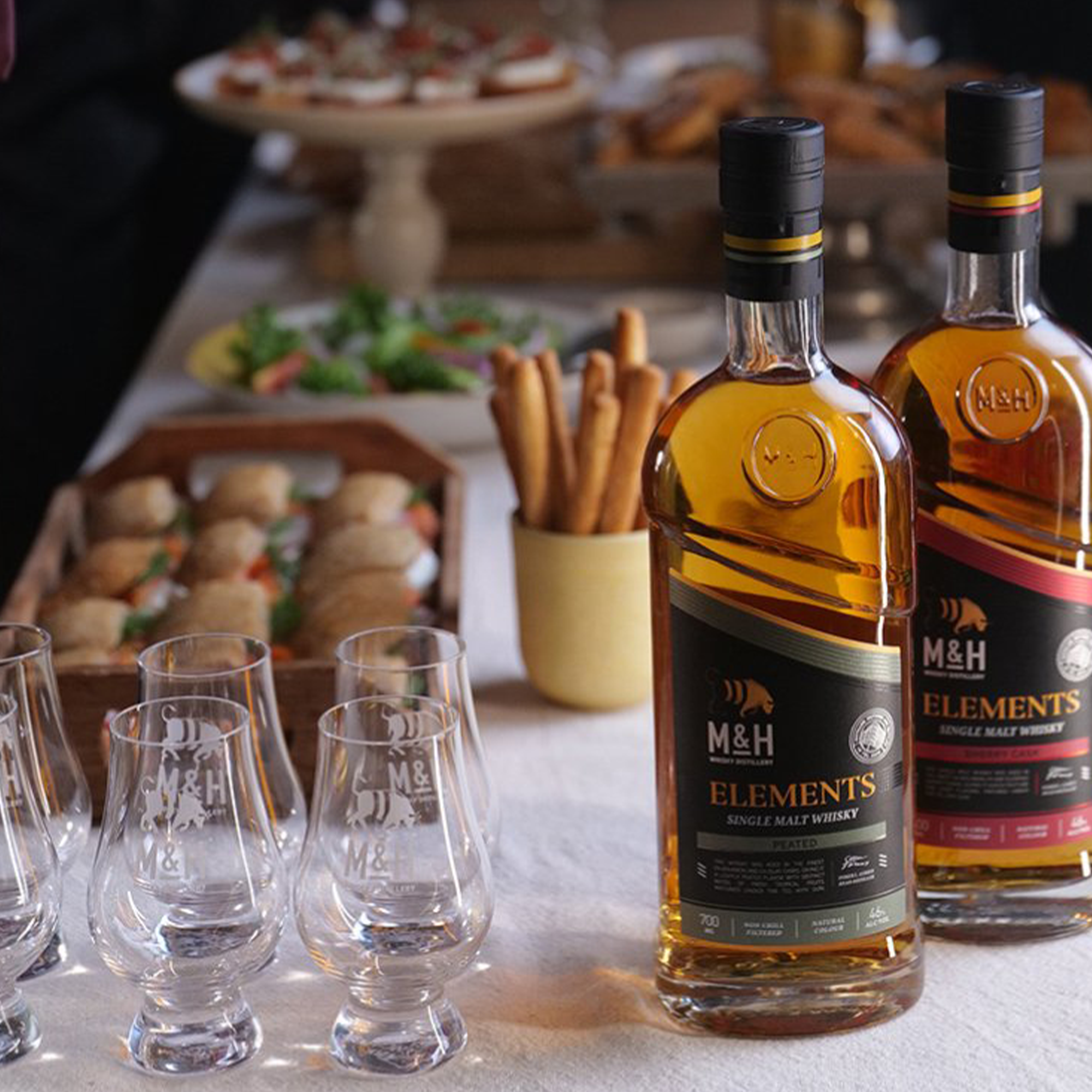 The M and H Distillery Elements Peated Single Malt Whisky