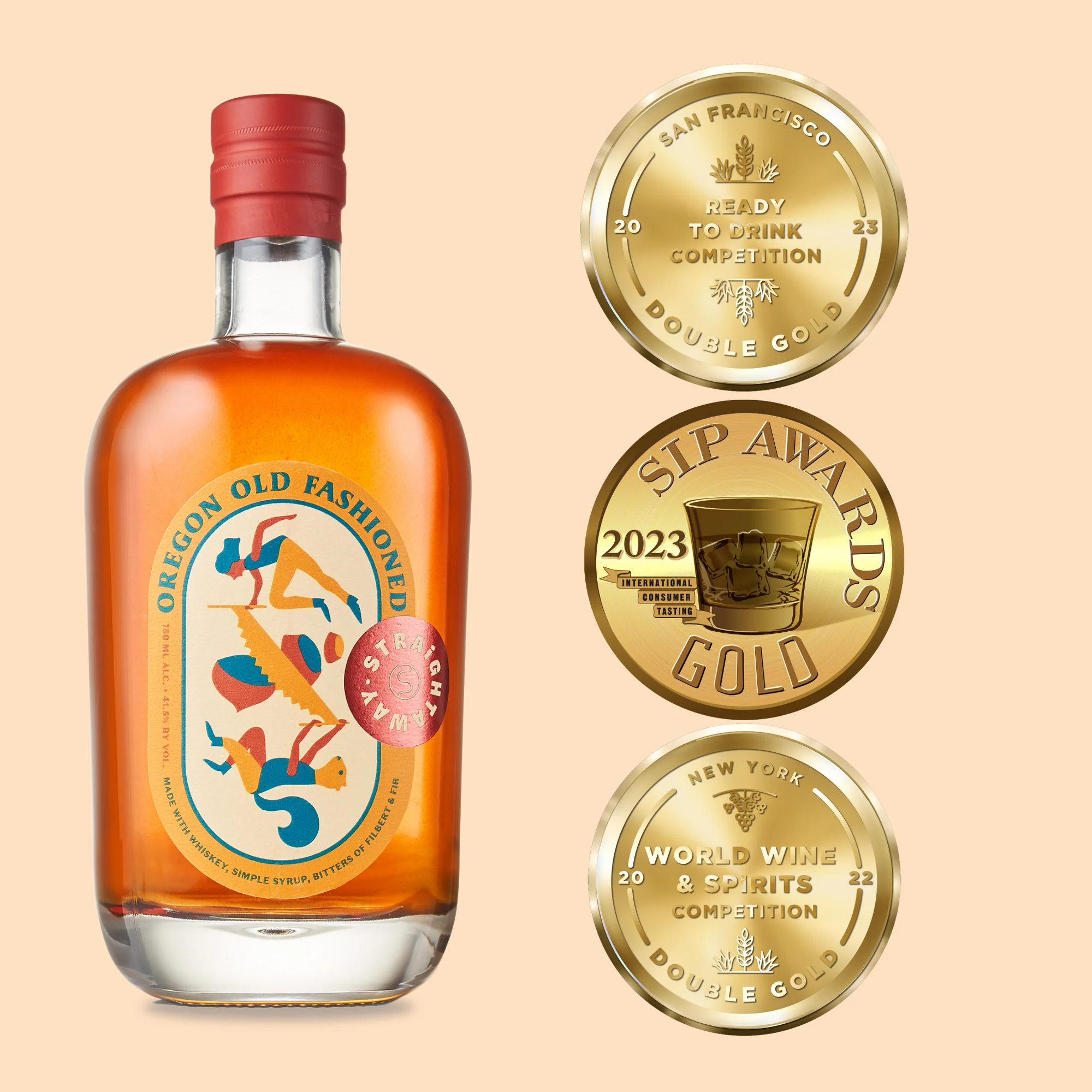 Straightaway Oregon Old Fashioned Rye Whiskey 200ml