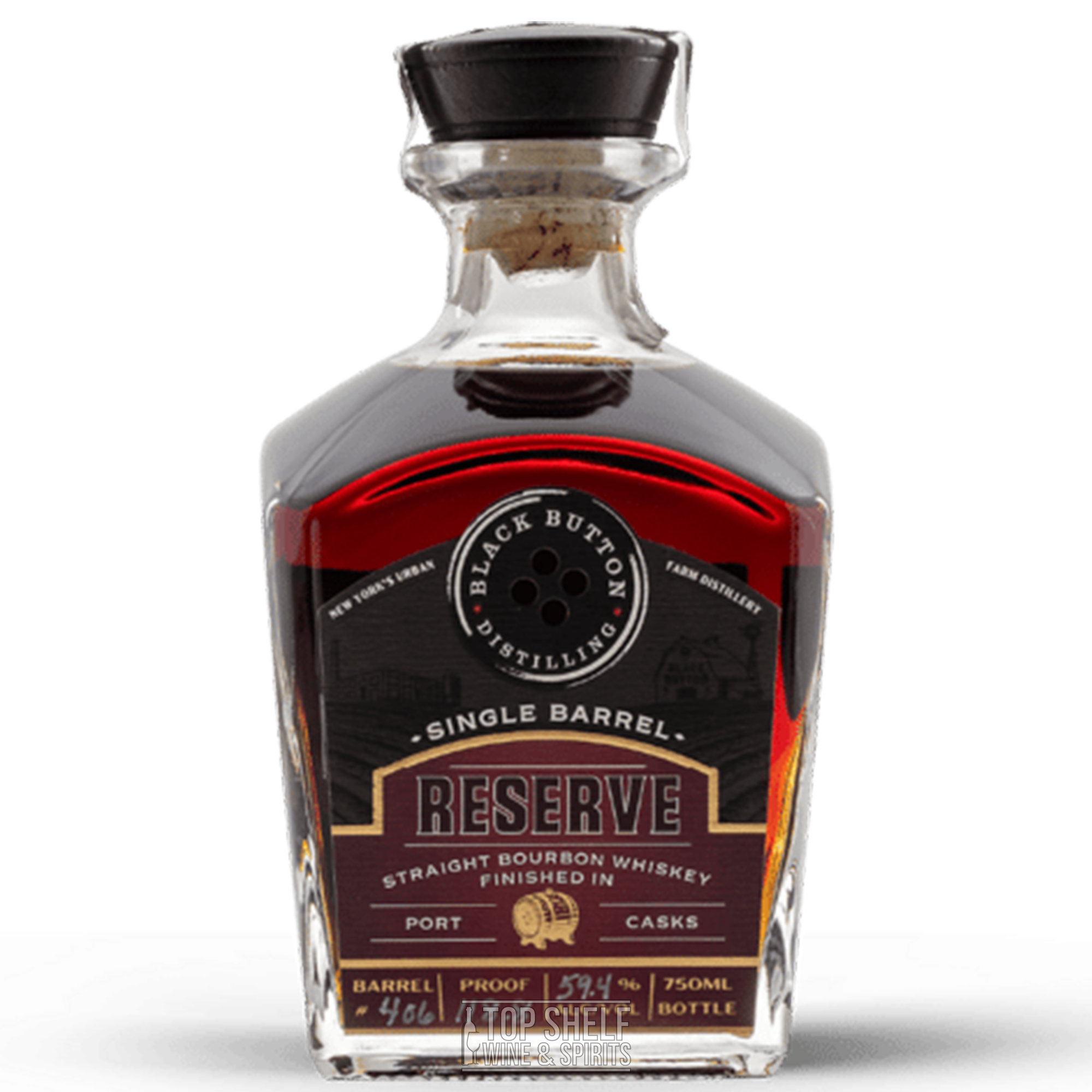 Black Button Port Cask Single Barrel Reserve Bourbon #406
