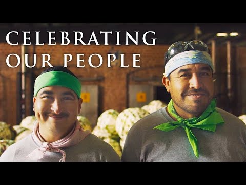 Two happy workers in bandanas celebrating craftsmanship at a distillery, promoting a sense of community and teamwork.
