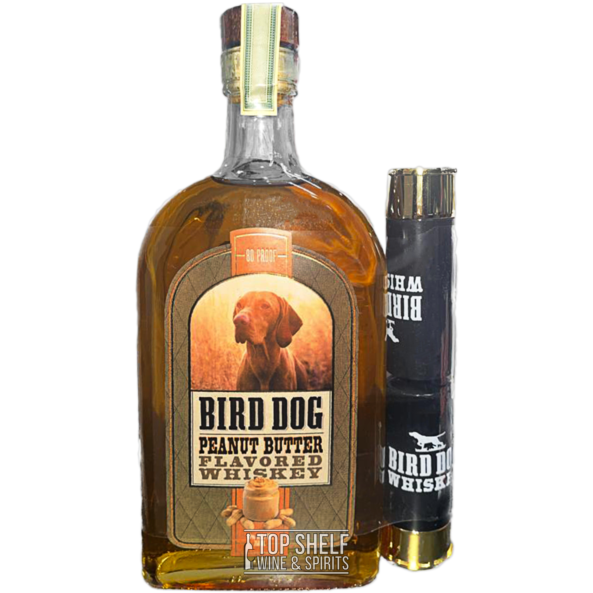 Bird Dog Peanut Butter Flavored Whiskey With 2 Glasses Gift Set