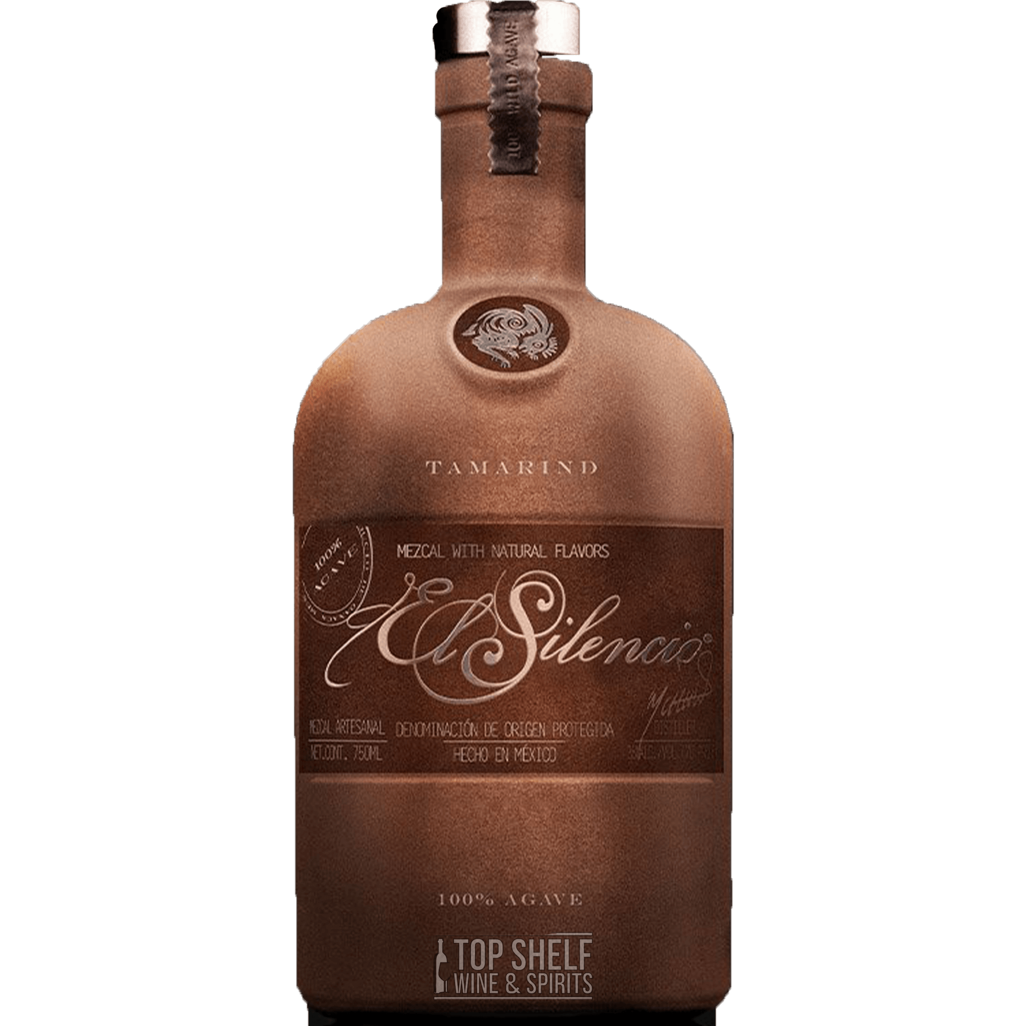 El Silencio Tamarindo Mezcal bottle showcasing natural flavors, 100% agave from Casa Silencio, Oaxaca.