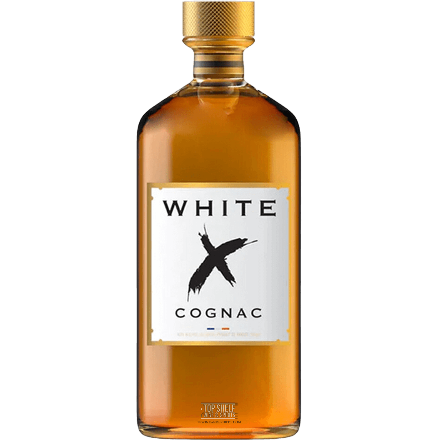 White X Cognac bottle by Quavo, 40% ABV, showcasing a modern and fresh design.