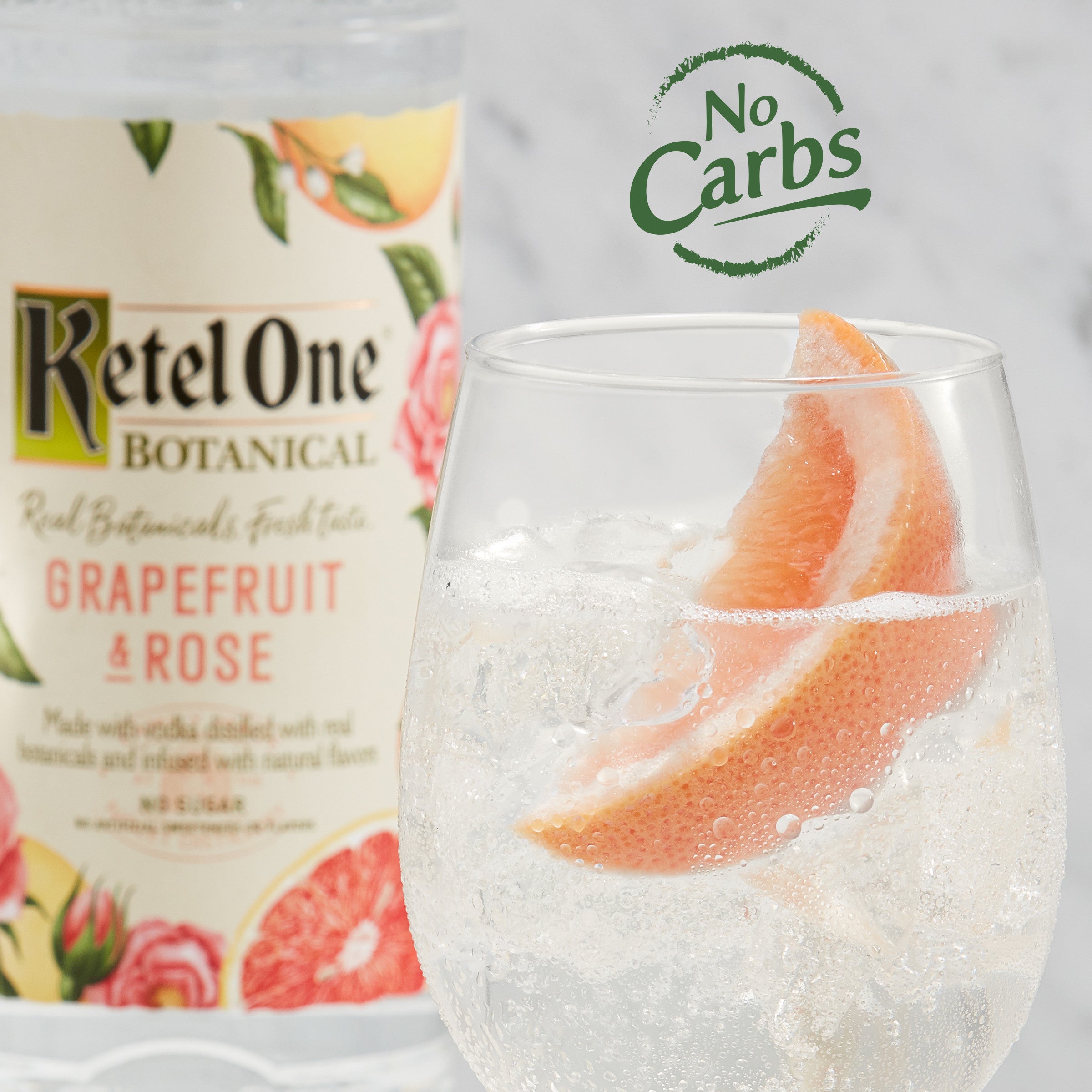 Ketel One Vodka Botanical Grapefruit & Rose 50ml Sleeve (12 bottles)
