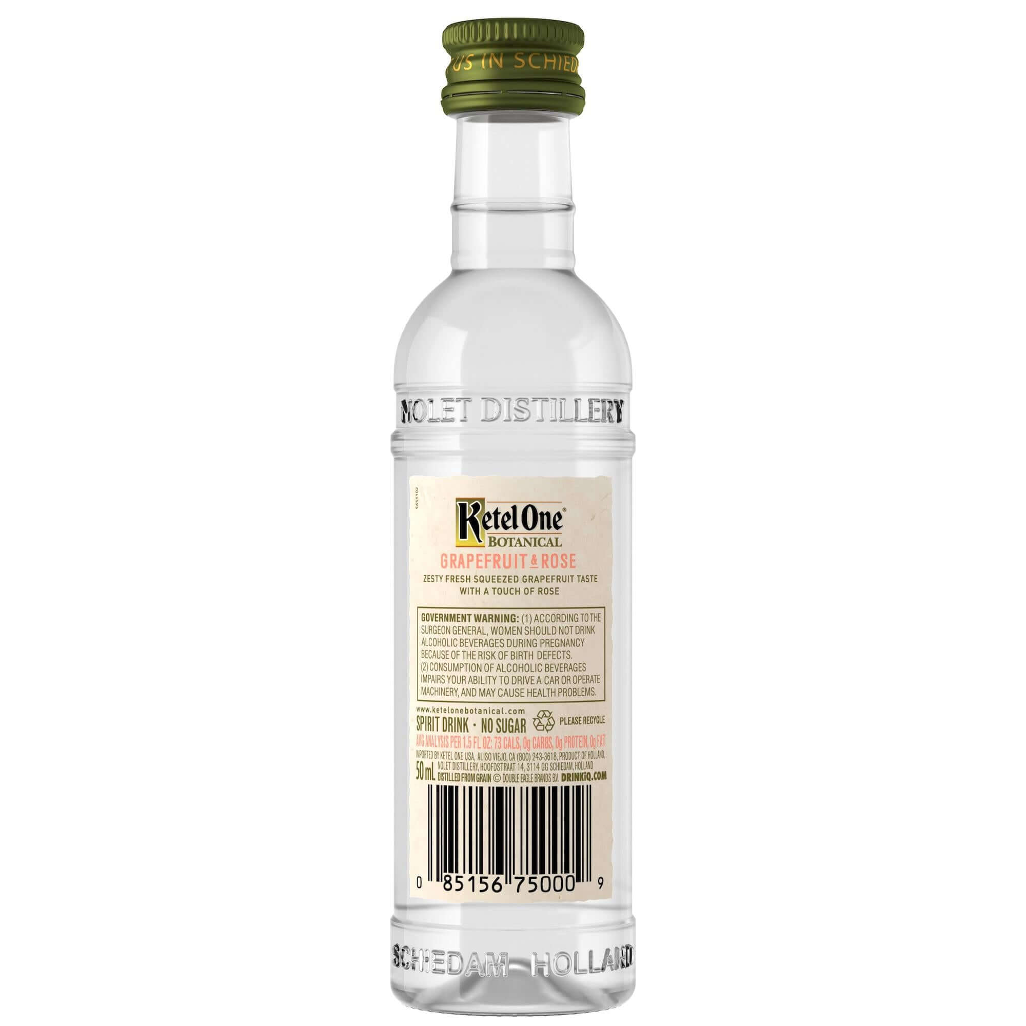 Ketel One Vodka Botanical Grapefruit & Rose 50ml sleeve with a clear bottle design and detailed label.