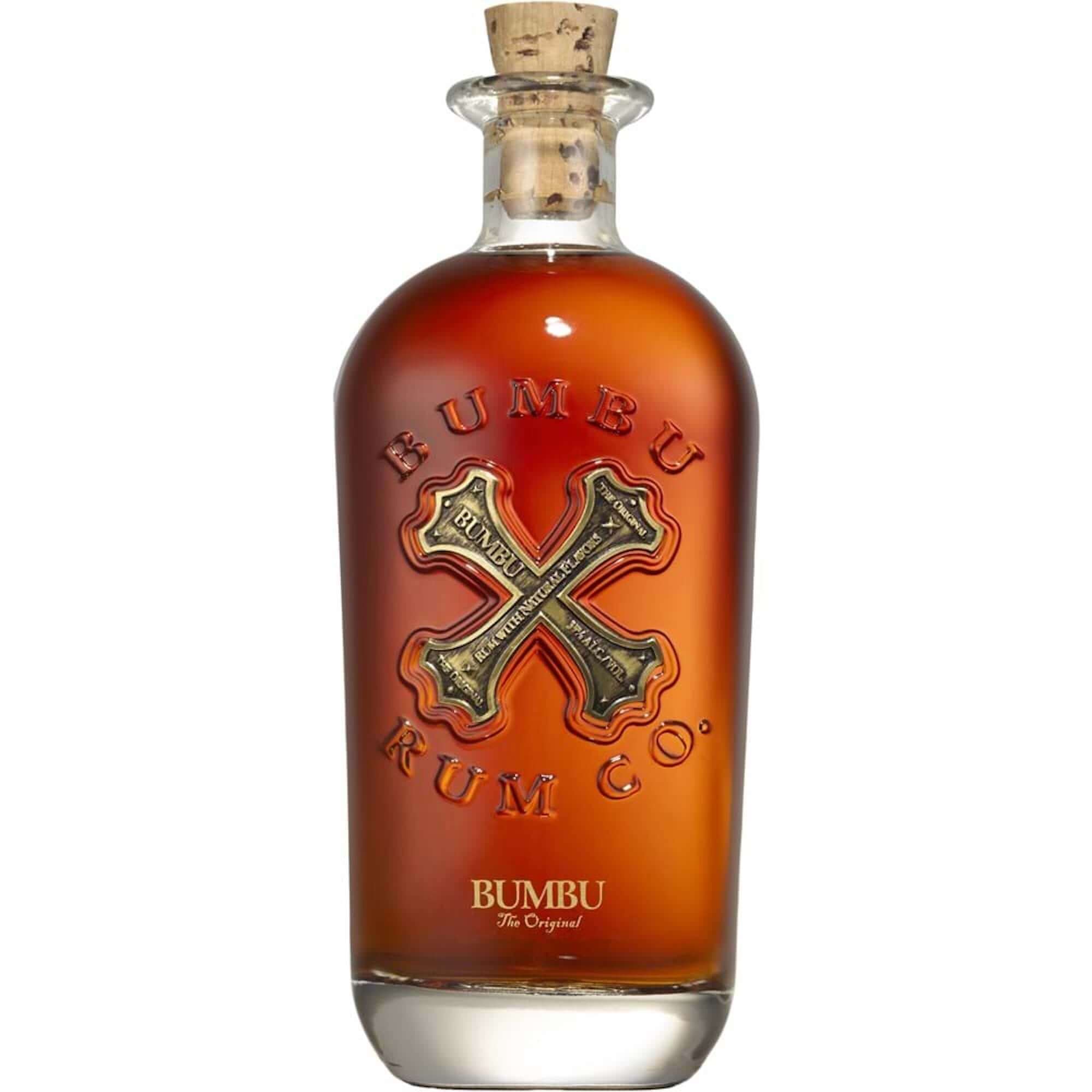 Bumbu The Original rum bottle showcasing handcrafted Caribbean flavors and rich heritage from Barbados.
