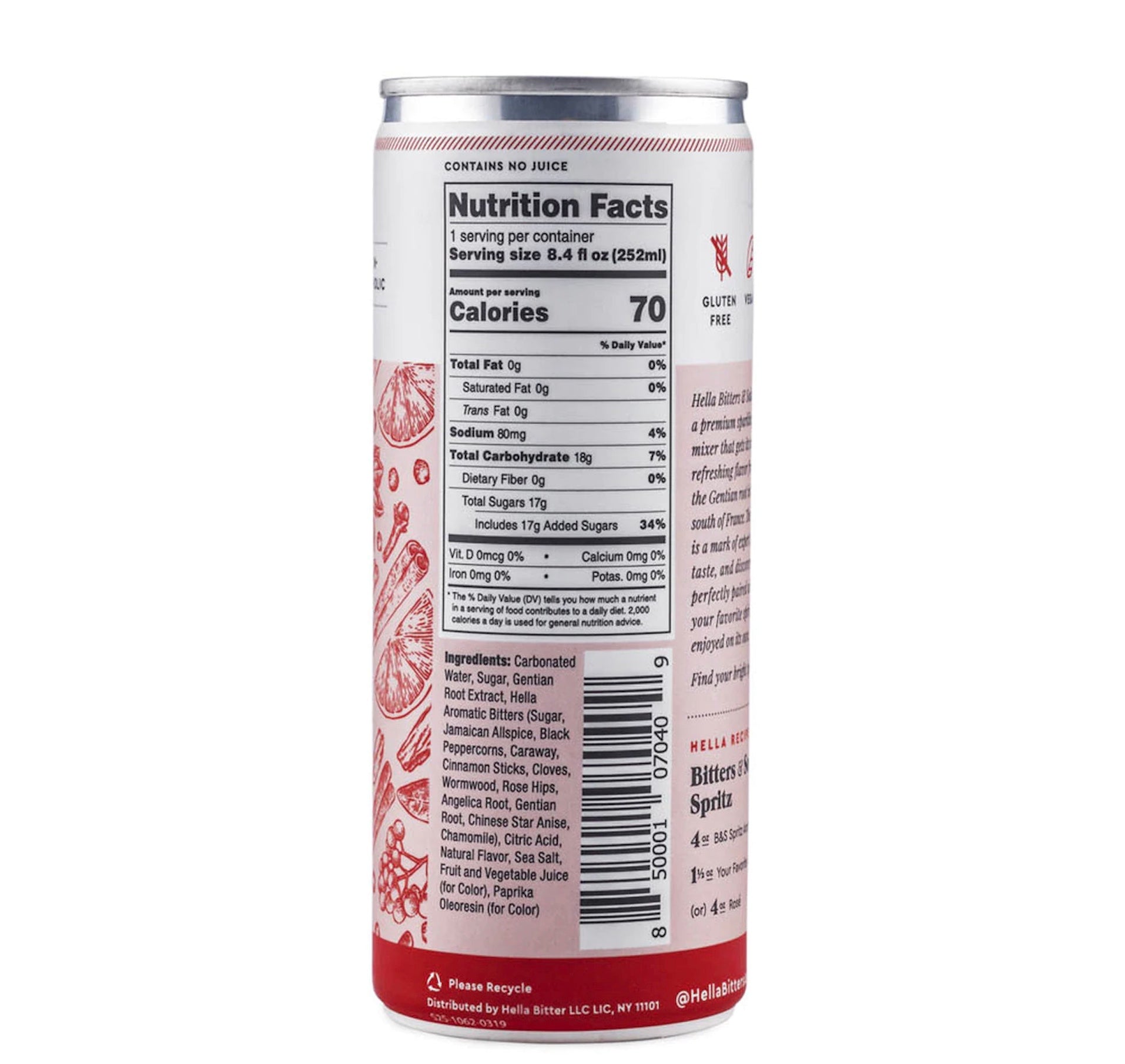 Hella Bitters & Soda Spritz Aromatic 4 pack Cans