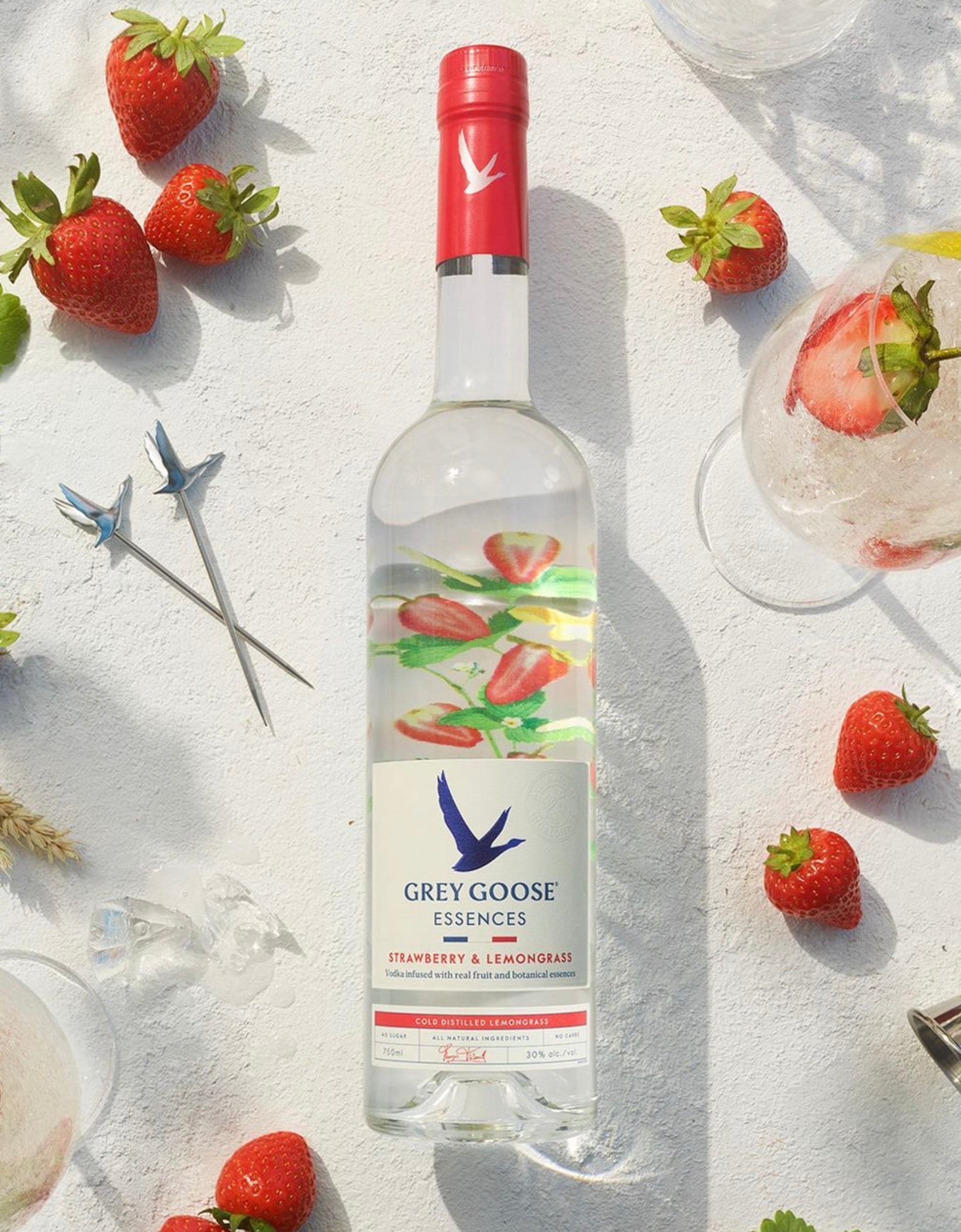 Grey Goose Essences Strawberry and Lemongrass