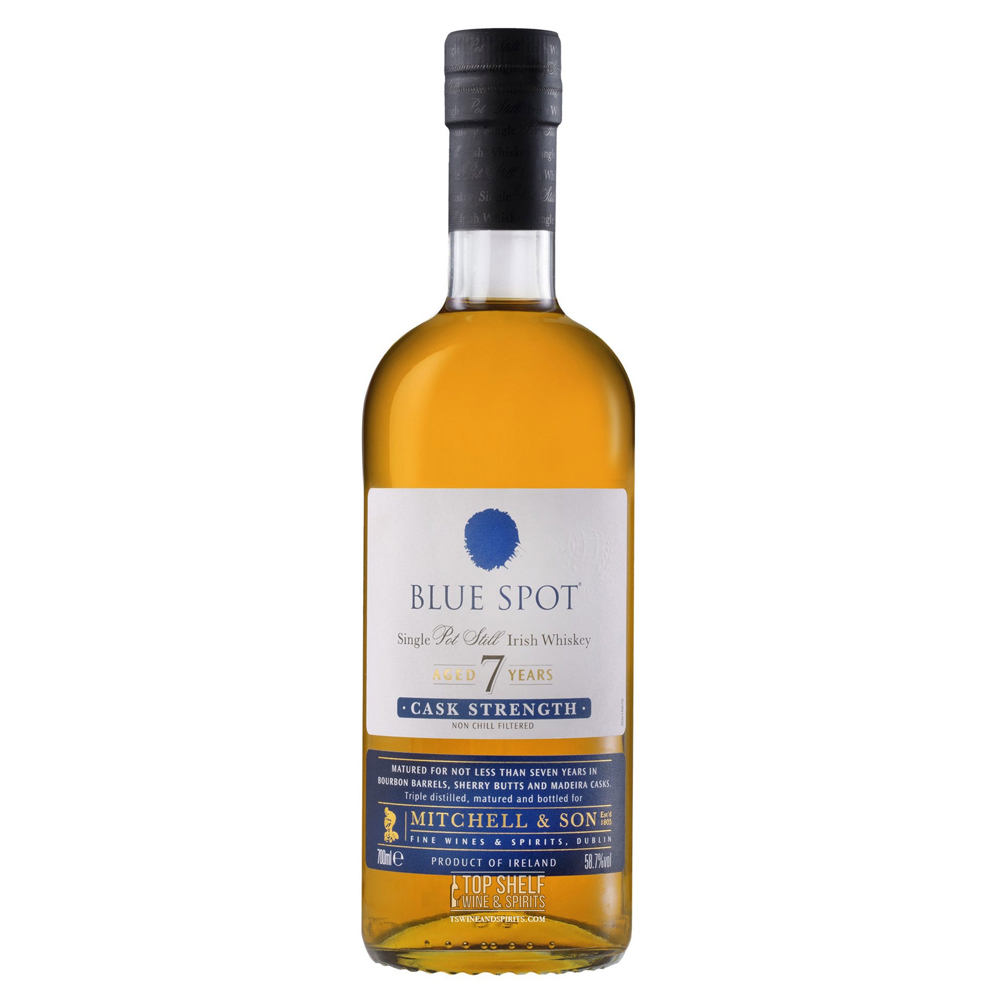 Blue Spot 7 Year Cask Strength Irish Whiskey