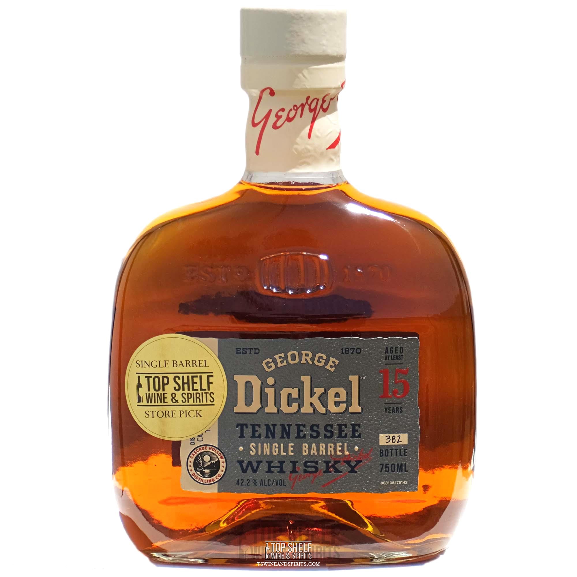 George Dickel Tennessee Whiskey 84.4 Proof 15 Year Single Barrel (Private Selection #4)
