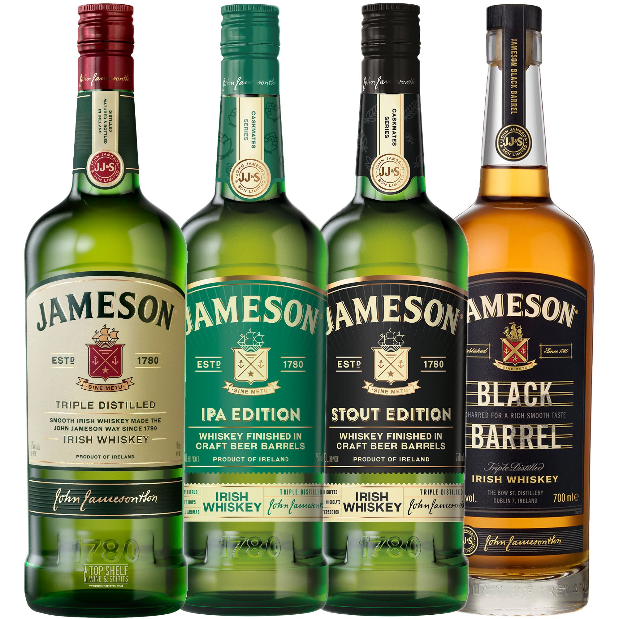 globo Academia Árbol de tochi Jameson Irish Whiskey Collection (4 Bottles) – Top Shelf Wine and Spirits