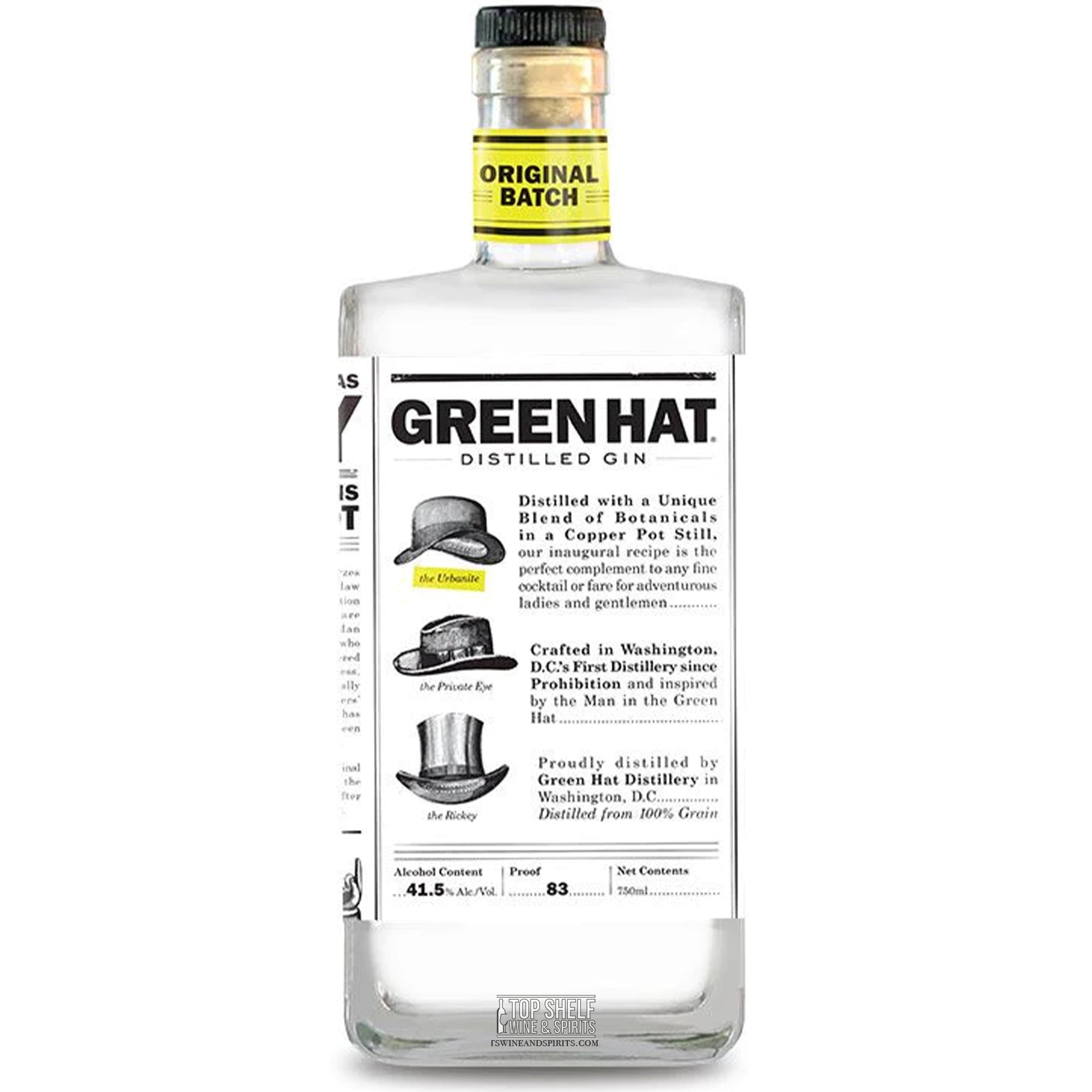 Order Green Hat Gin 750ml Bottle Top Shelf Wine and Spirits