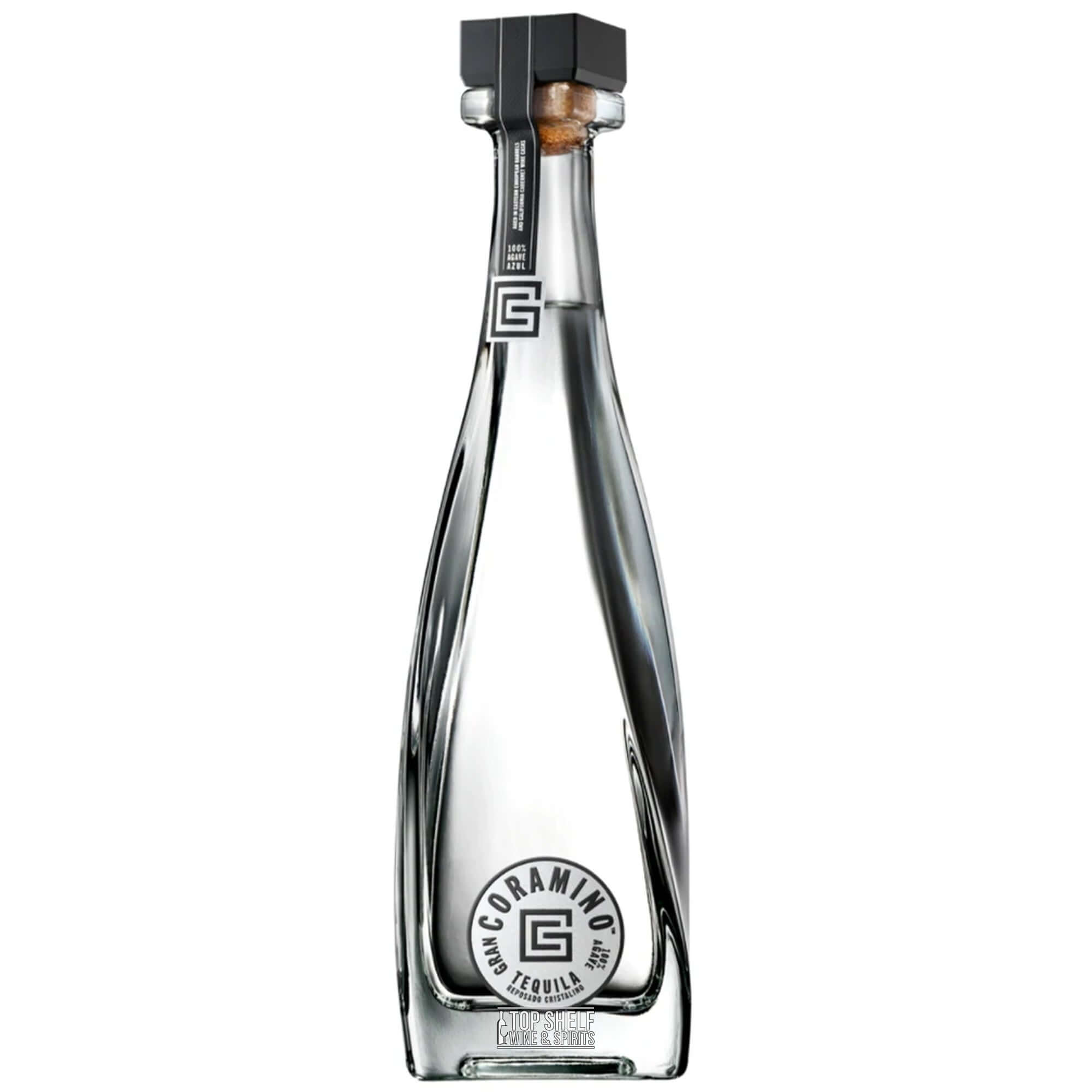Gran Coramino Cristalino Tequila bottle showcasing its elegant design and premium quality.