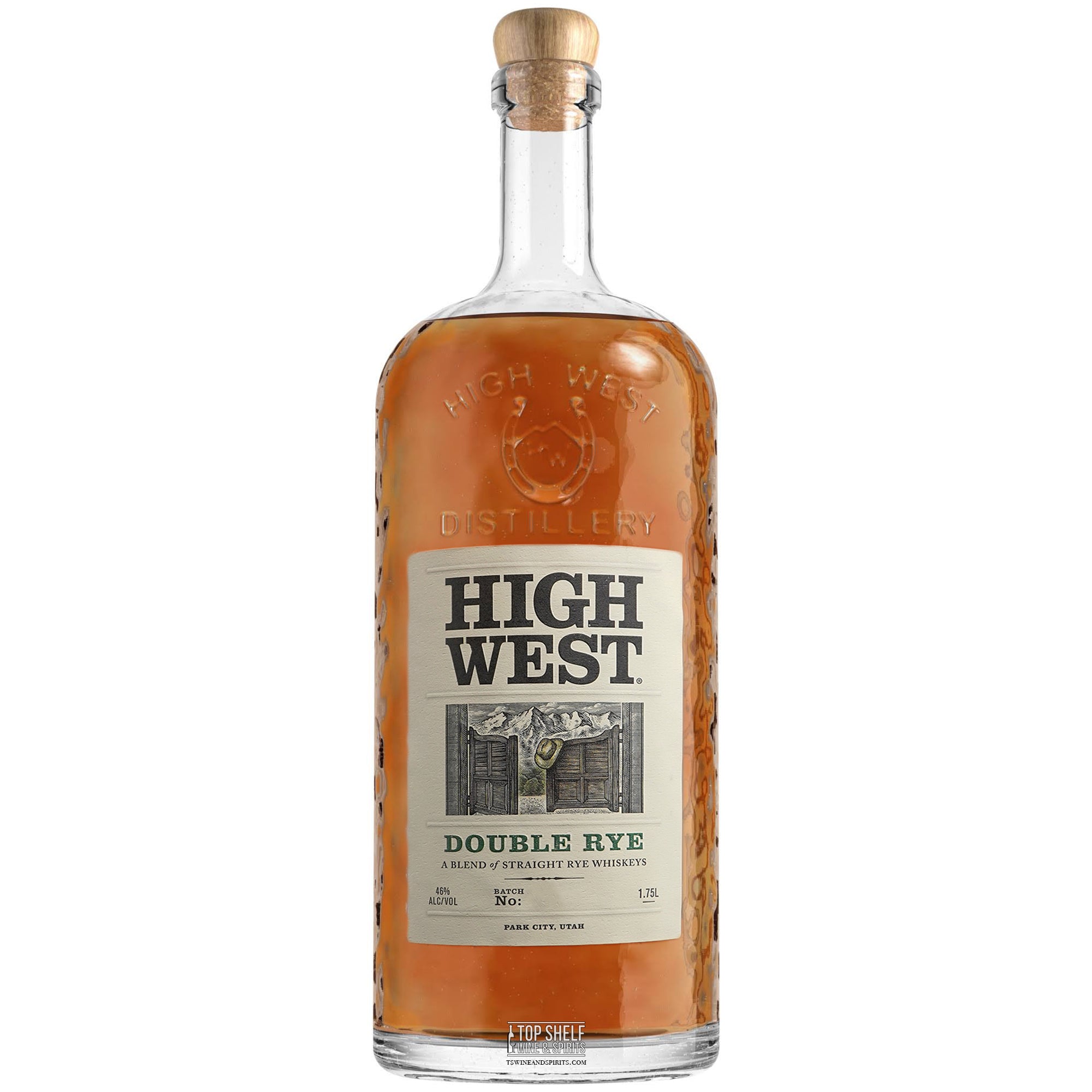 High West Double Rye Whiskey 1.75L bottle showcasing bold rye spice and botanical notes.