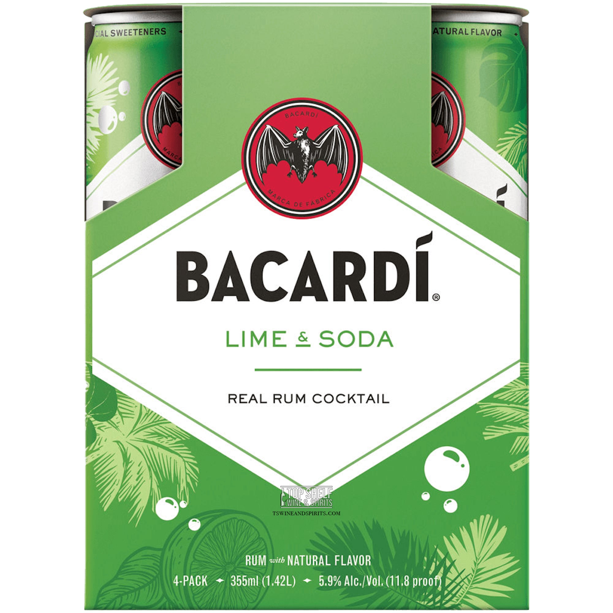 Bacardí Lime & Soda 4 Pack Cans