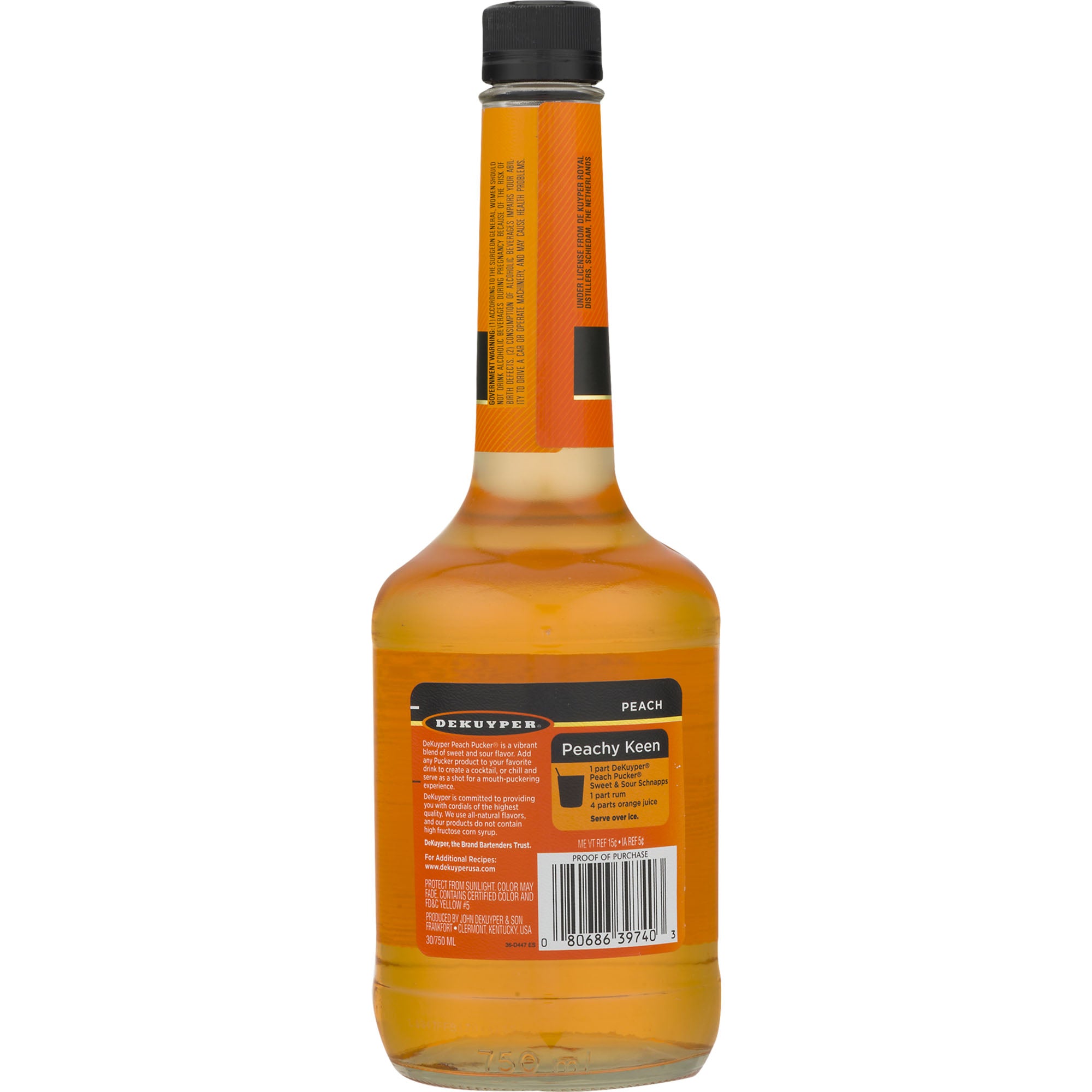 Dekuyper Pucker Peach Schnapps