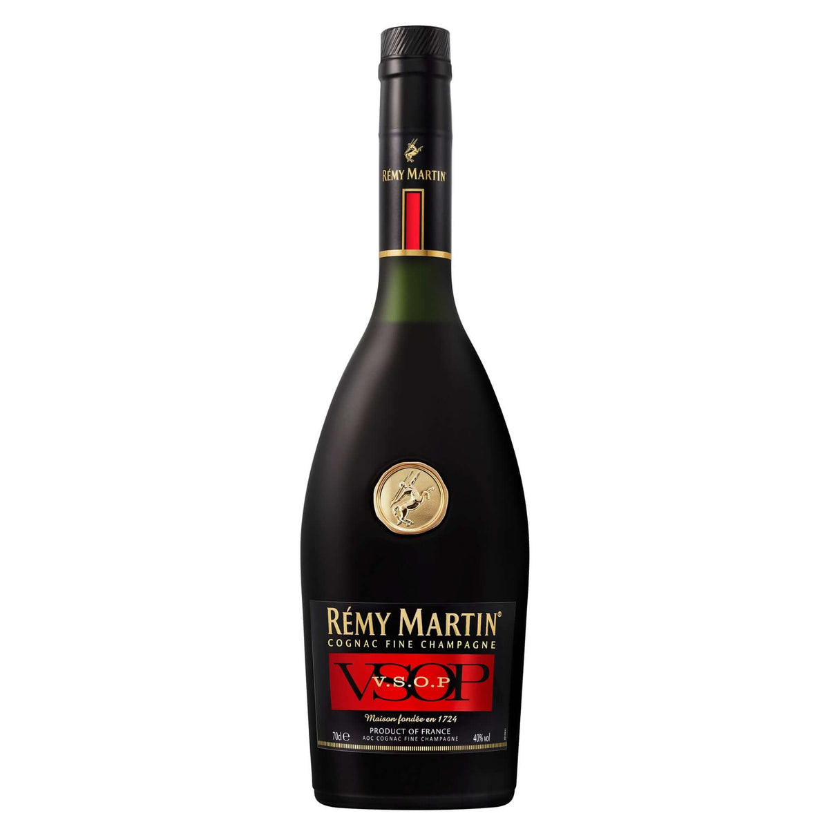 Rémy Martin VSOP Cognac bottle showcasing its elegant design and rich aromas, perfect for any connoisseur.
