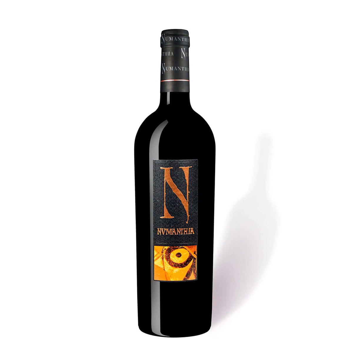 Bodega Numanthia Numanthia wine bottle showcasing elegance and power with a rich design.