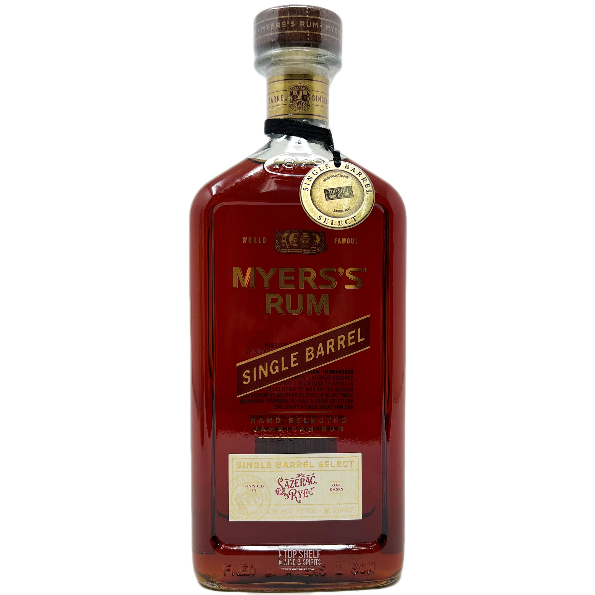 Myers's Single Barrel Dark Rum (Private Selection)