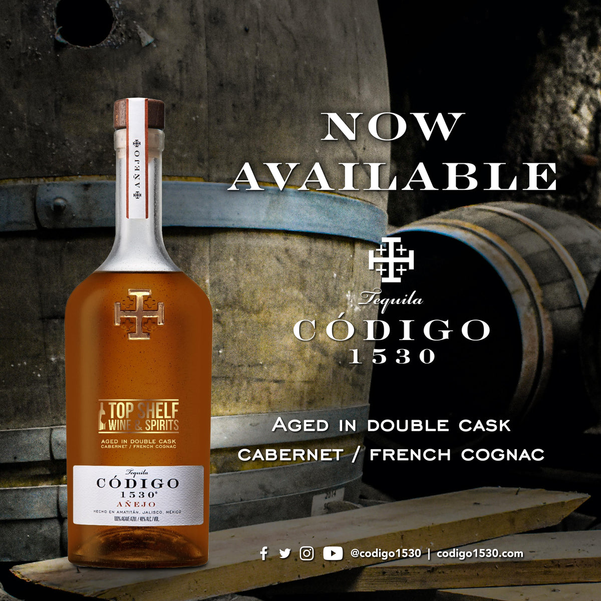 Código 13 Year 1530 French Cognac Añejo Tequila (Private Selection)